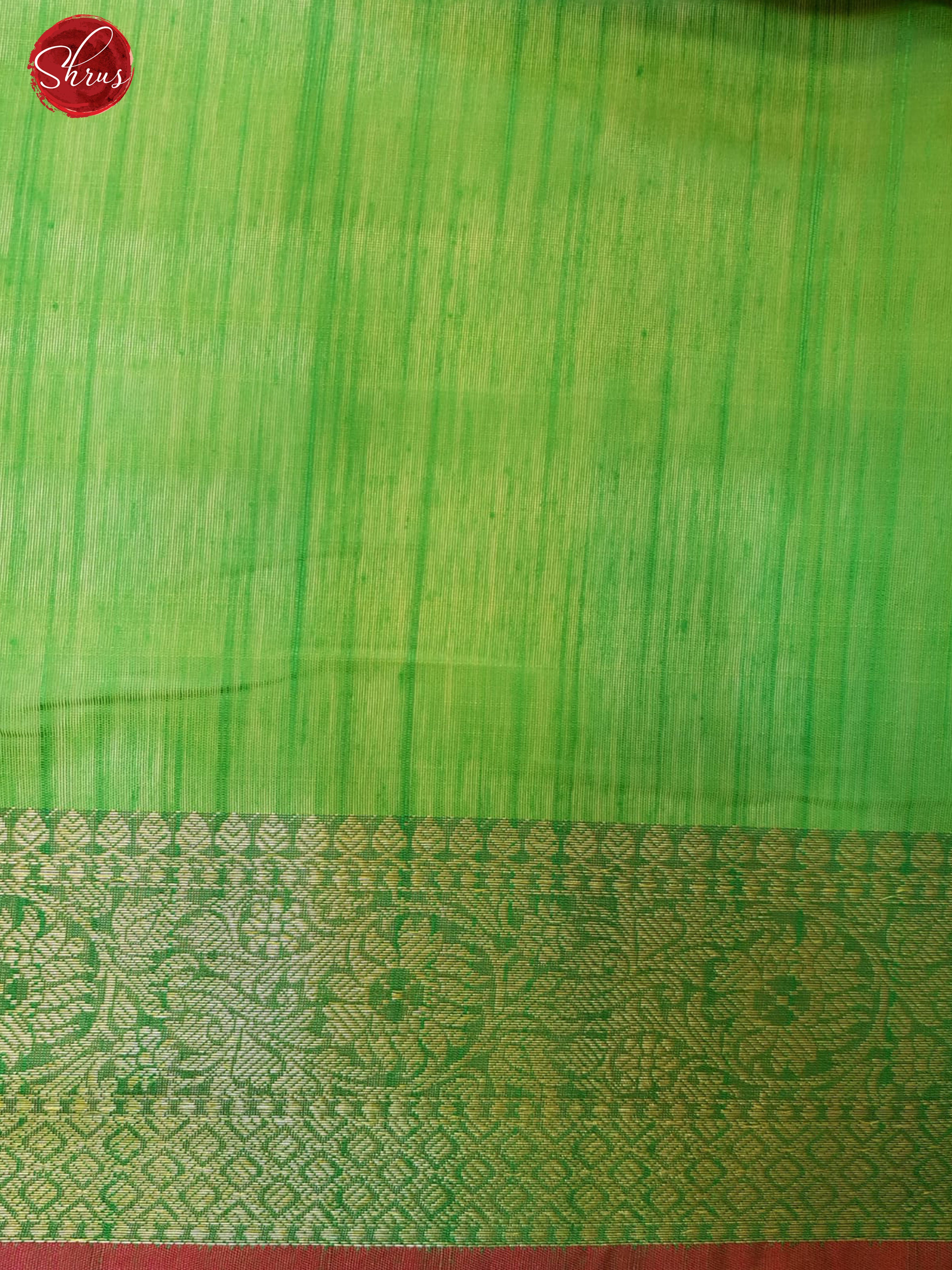 Yellow & Green -Banarasi Silk Cotton  with zari woven floral motifs on the body & Zari Border - Shop on ShrusEternity.com