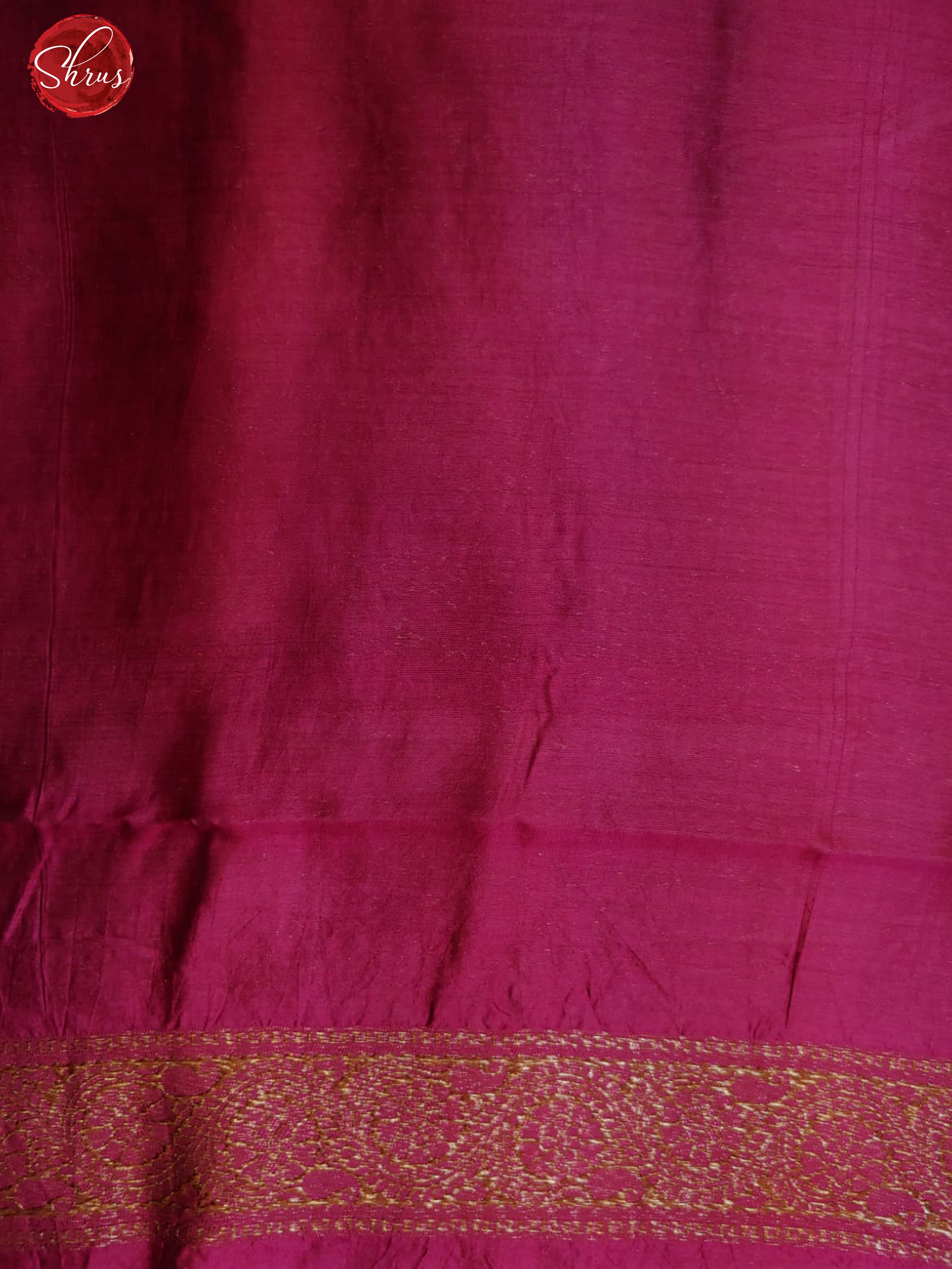 Green & Wine - Banarasi Silk with Zari woven checks , floral , peacock motifs on the body & Contrast Zari Border - Shop on ShrusEternity.com