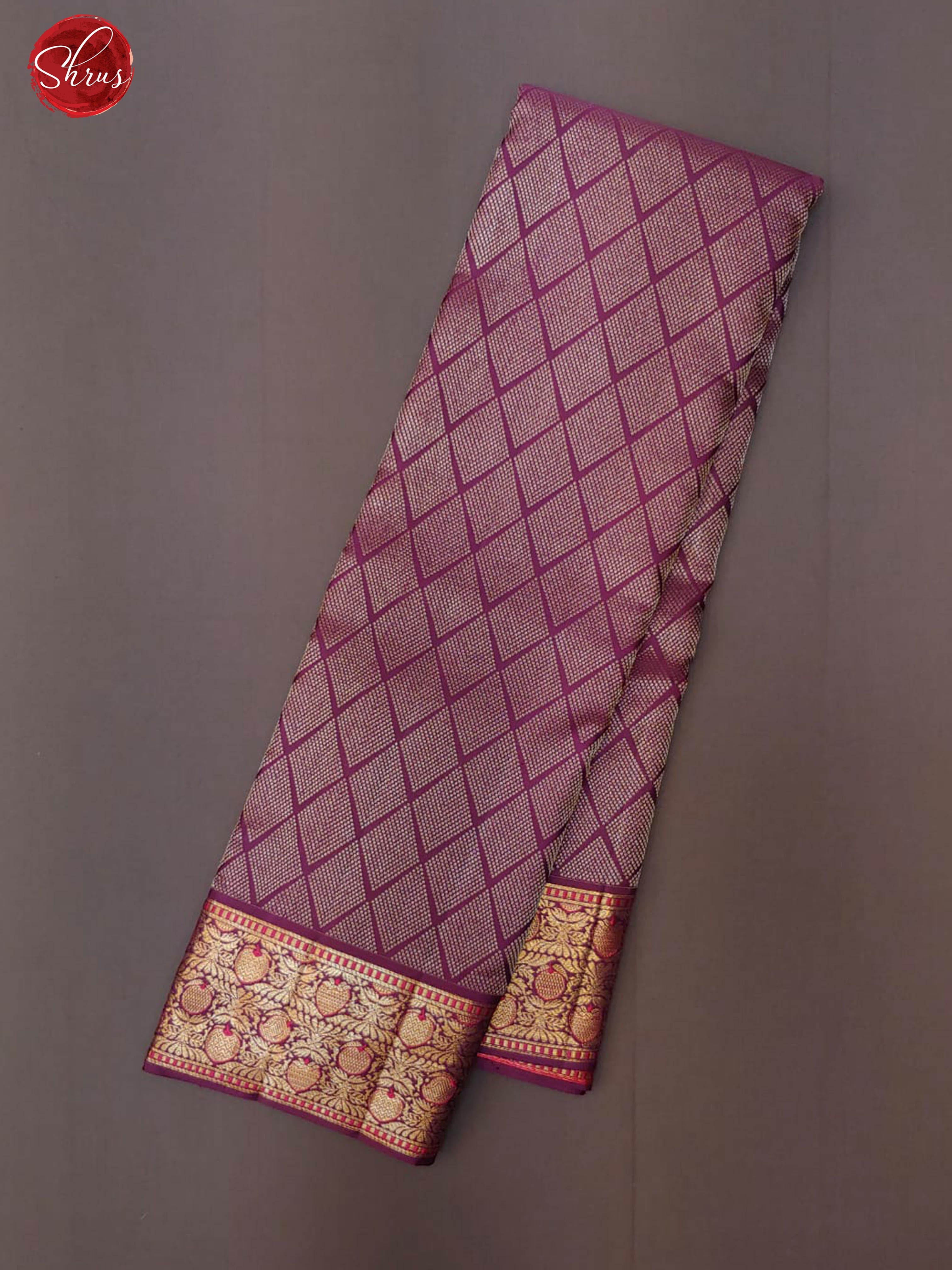 Wine(Single Tone)- Kanchipuram Silk with zari brocade on the body & Zari Border - Shop on ShrusEternity.com