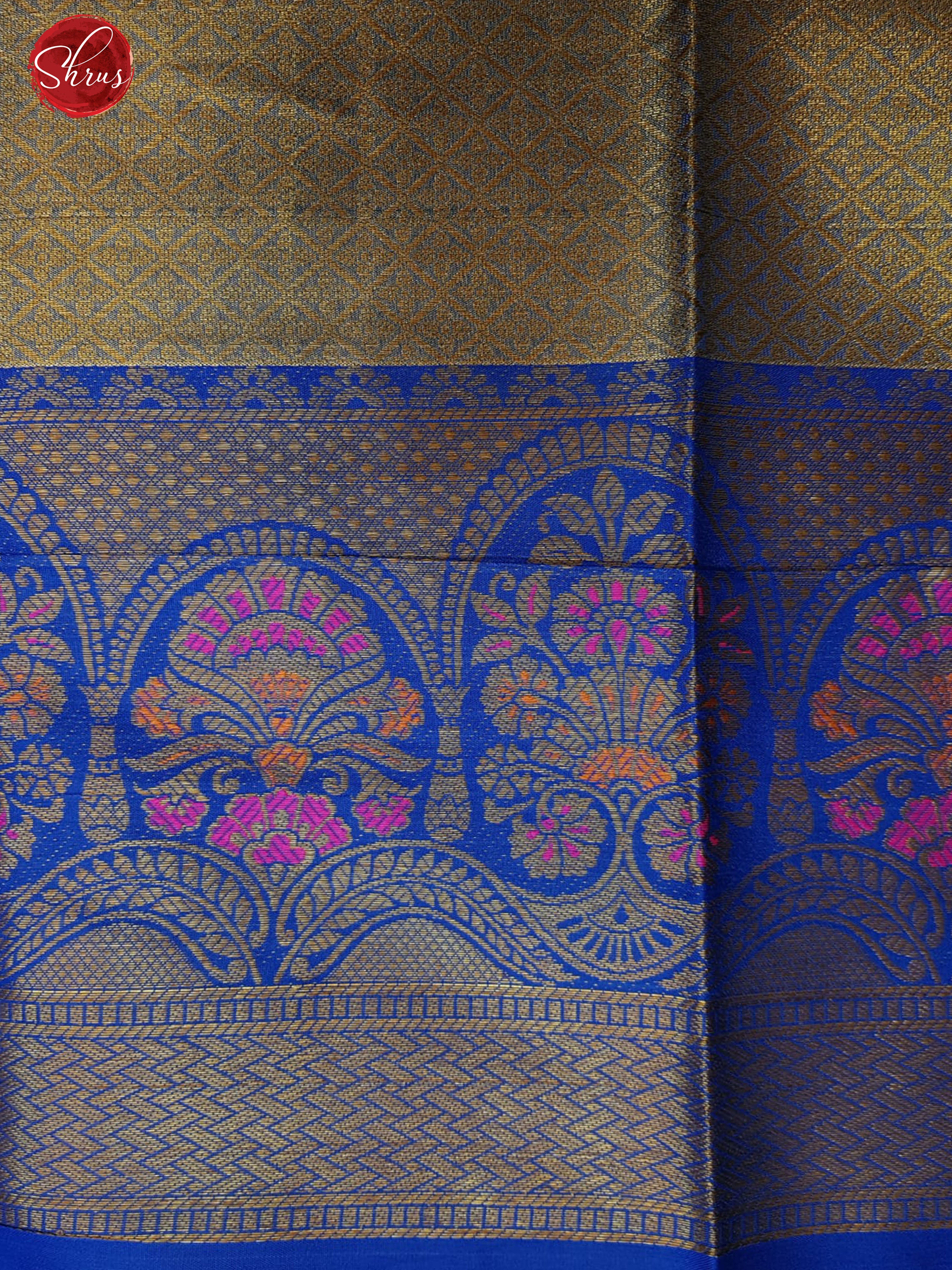 Green & Blue - Kora Banarasi with zari woven floral motifs on the body & Zari Border - Shop on ShrusEternity.com