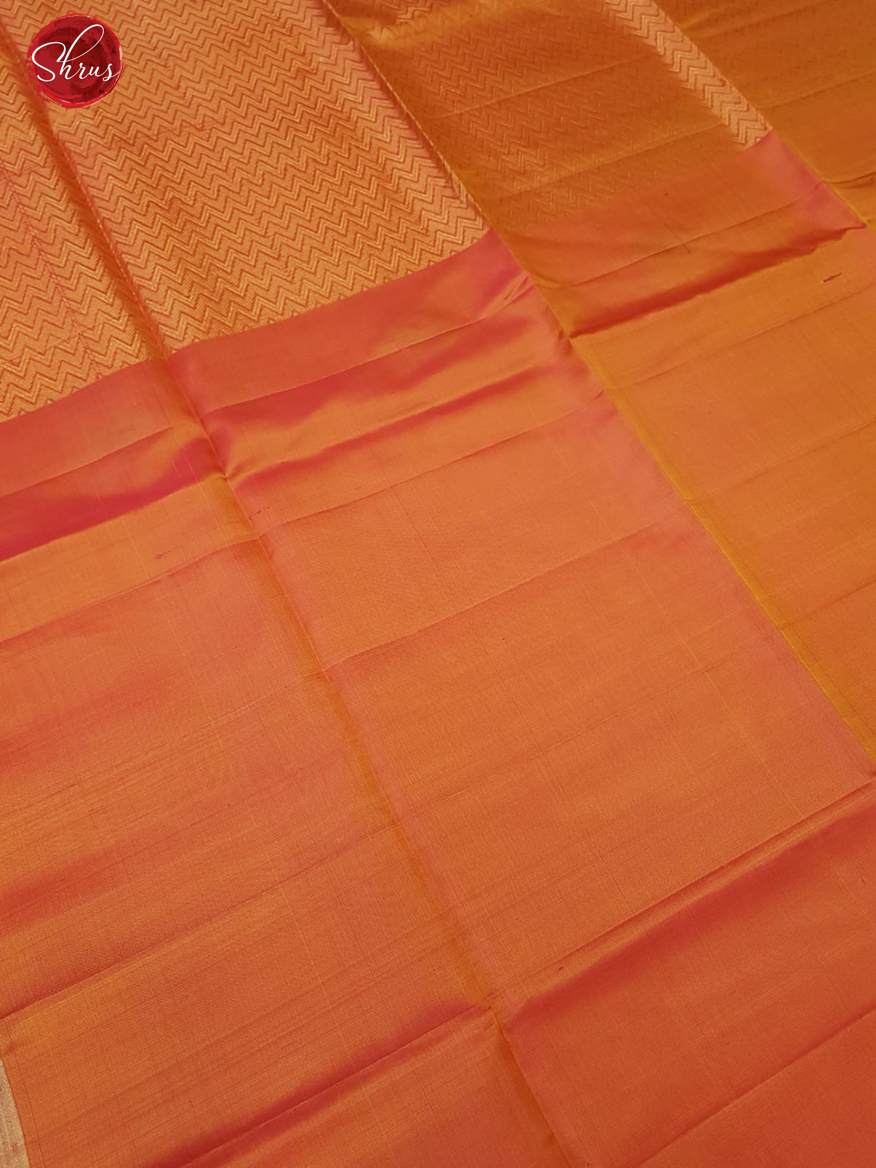Orange (SIngle Tone) - Borderless Soft Silk with plain Body & Zari Pallu - Shop on ShrusEternity.com