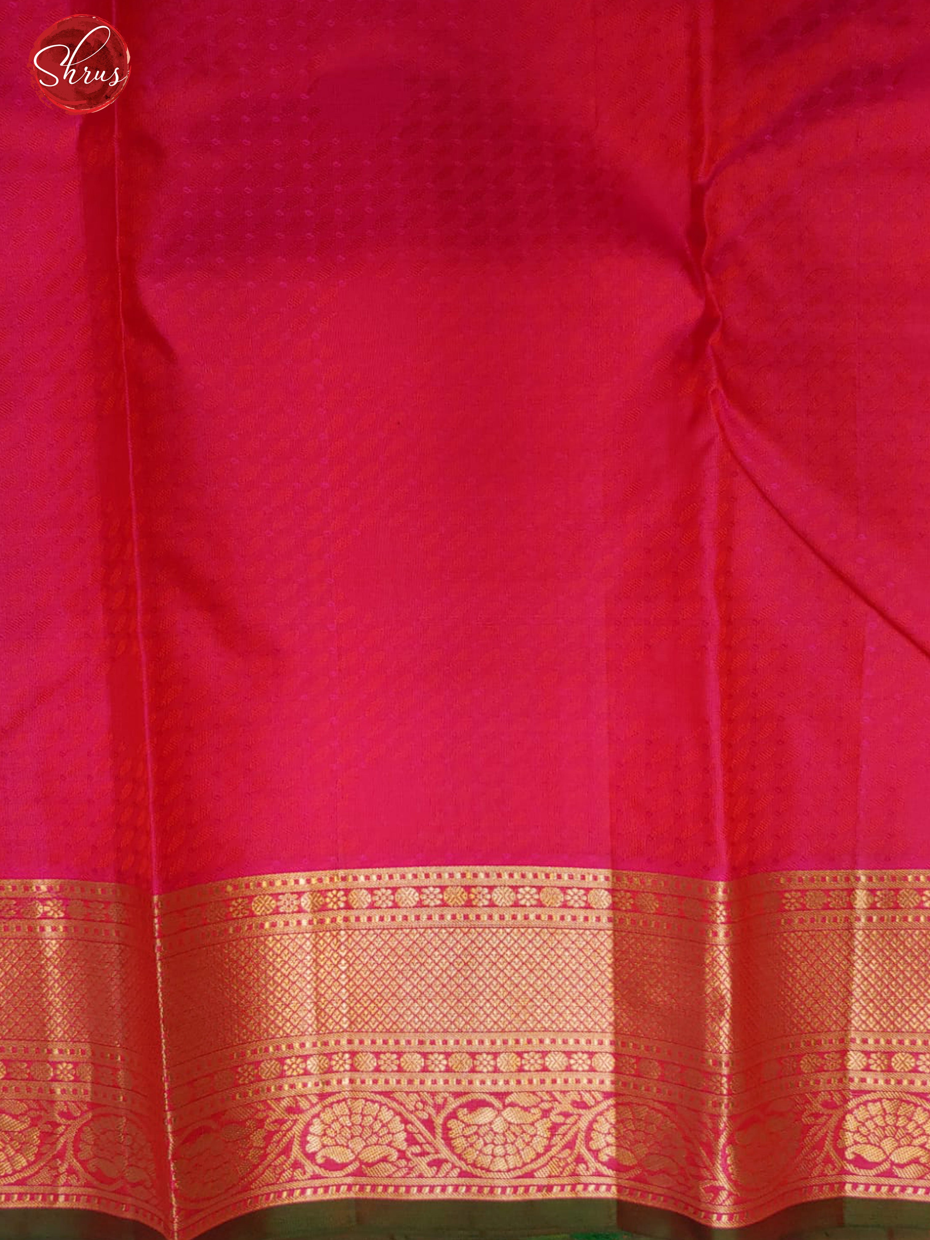 Maroon & Pink - Kanchipuram silk with zari woven floral motifs , self jacquard on the body & Contrast Zari Border - Shop on ShrusEternity.com