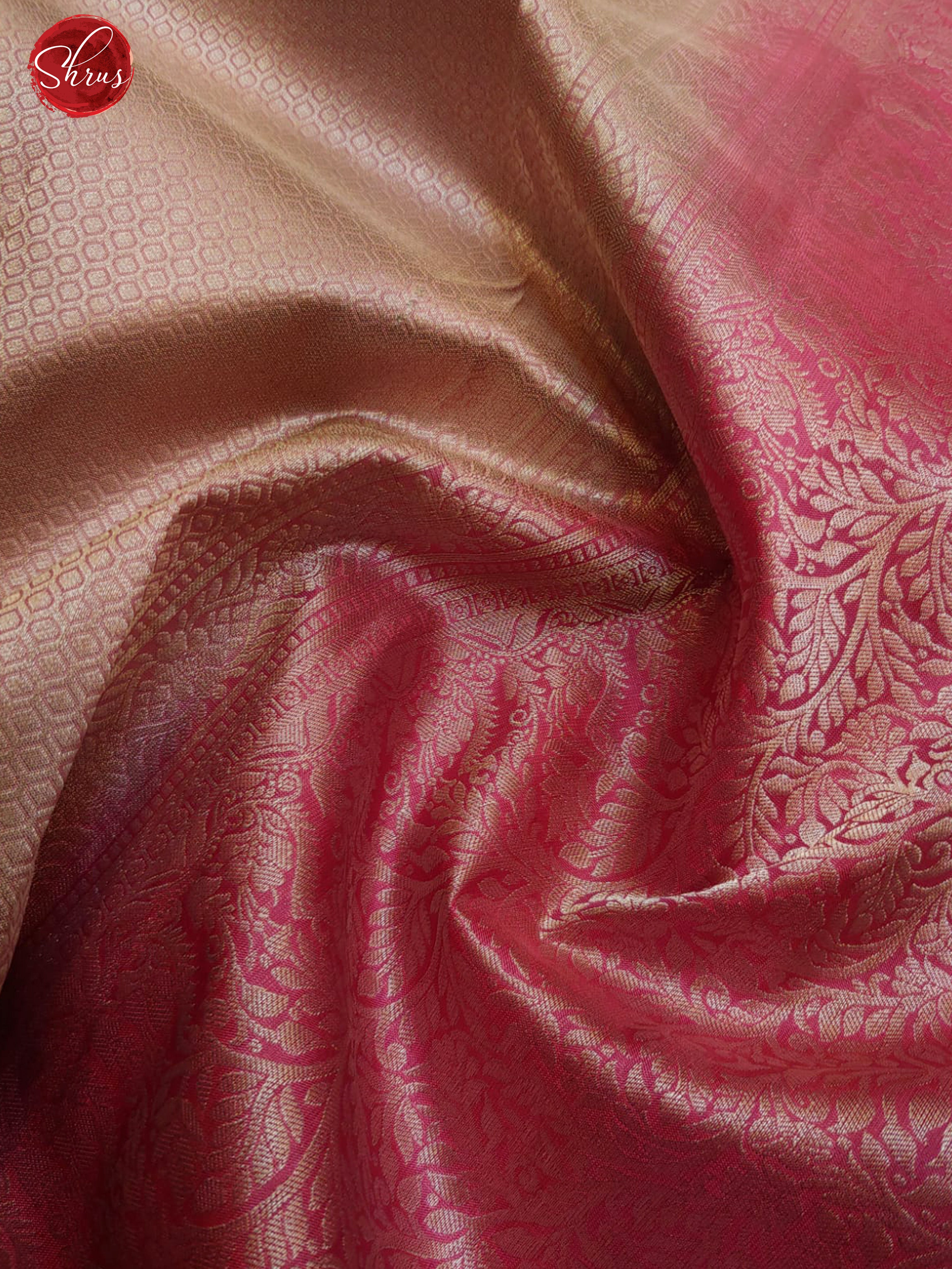 Light Pink(Single Tone)- Kanchipuram Silk with zari woven floral nestling brocade on the body& Zari border - Shop on ShrusEternity.com