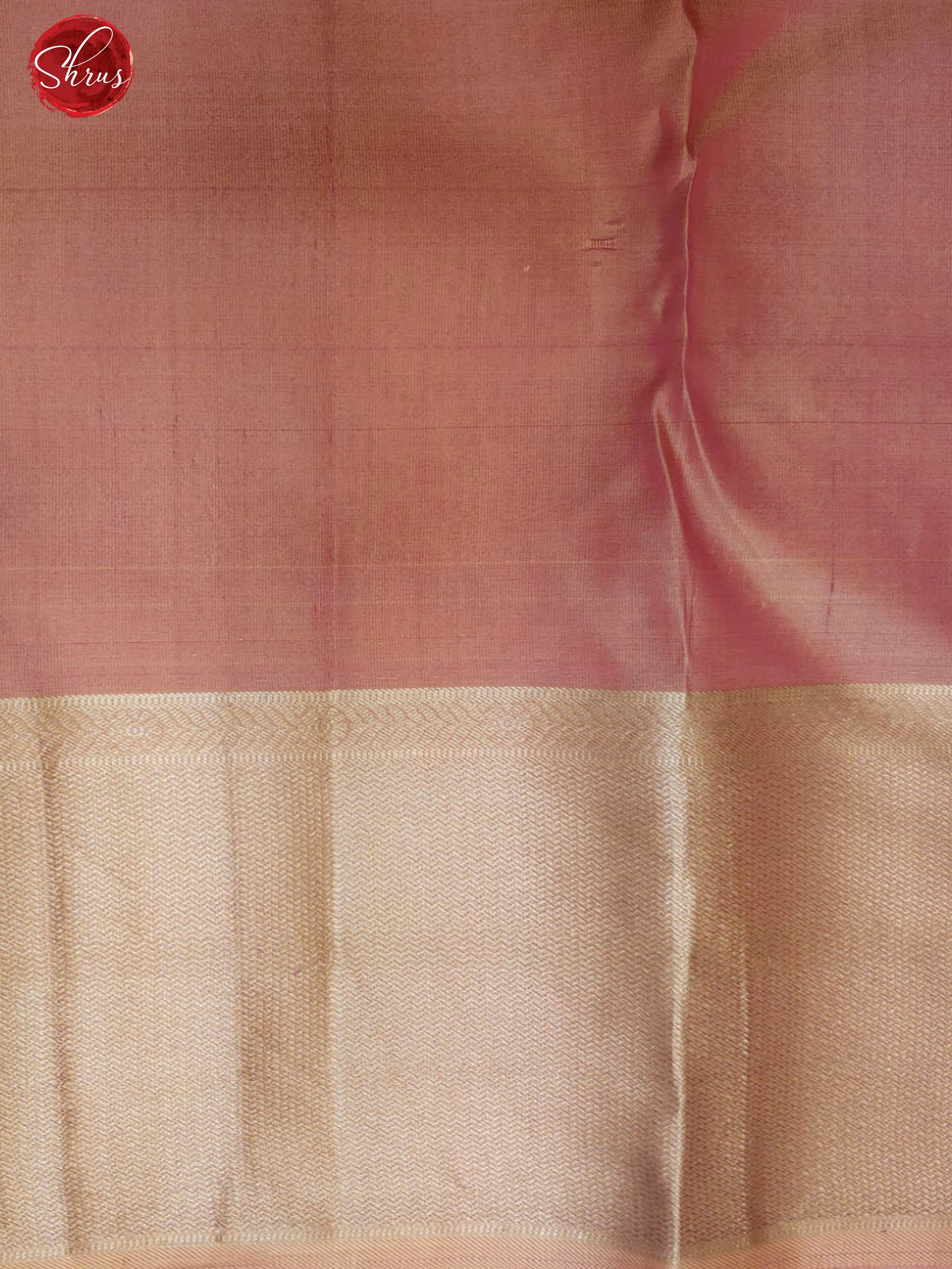 Light Pink(Single Tone)- Kanchipuram Silk with zari woven floral nestling brocade on the body& Zari border - Shop on ShrusEternity.com