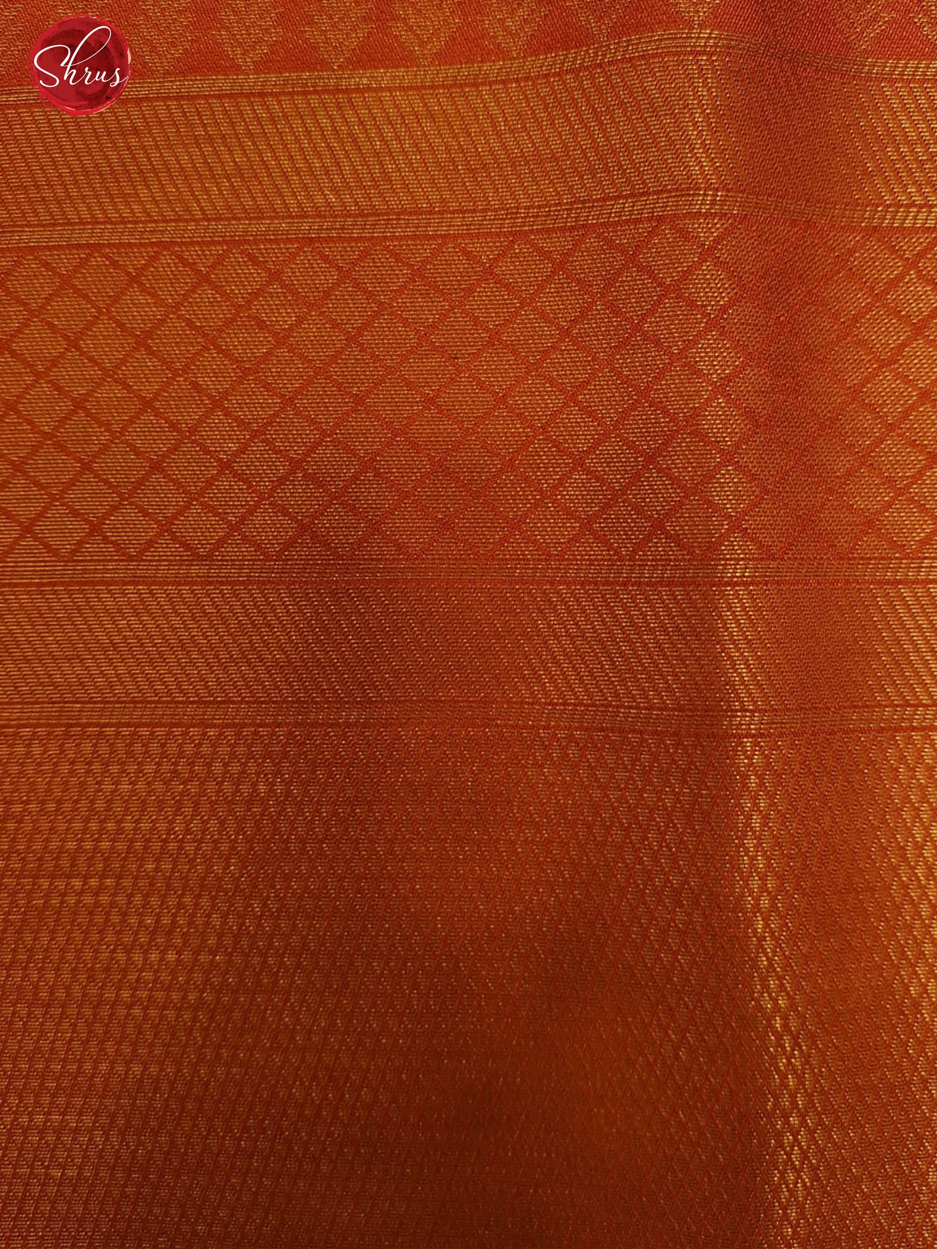 Blue & Orange- Semi Georgette with floral print on the body& Zari Border - Shop on ShrusEternity.com