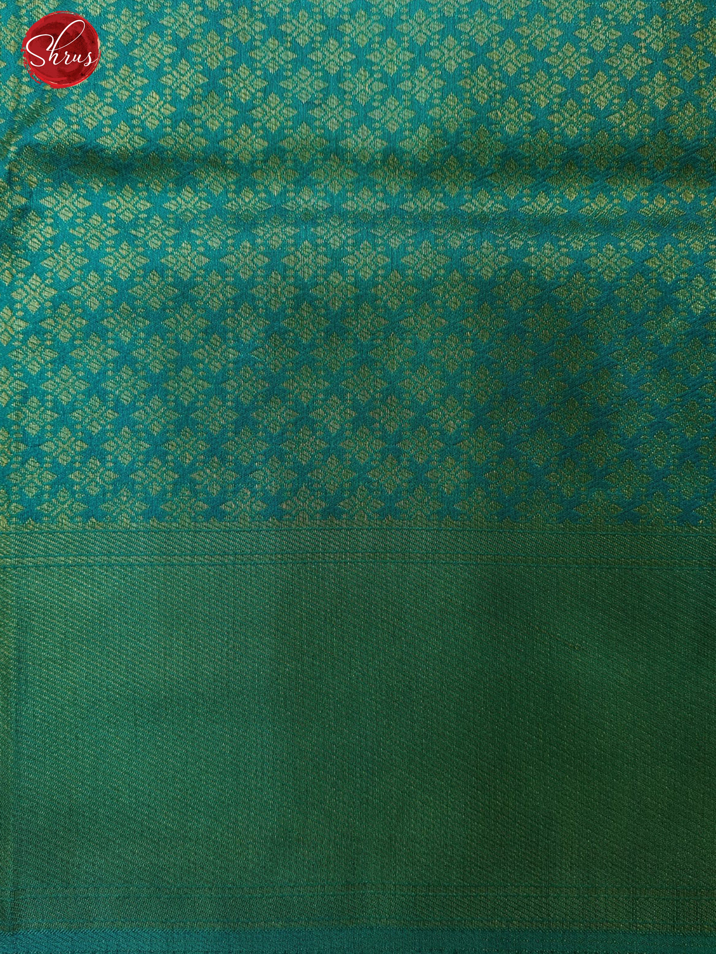 Blue & Teal - Semi Georgette with floral print on the body & Zari Border - Shop on ShrusEternity.com