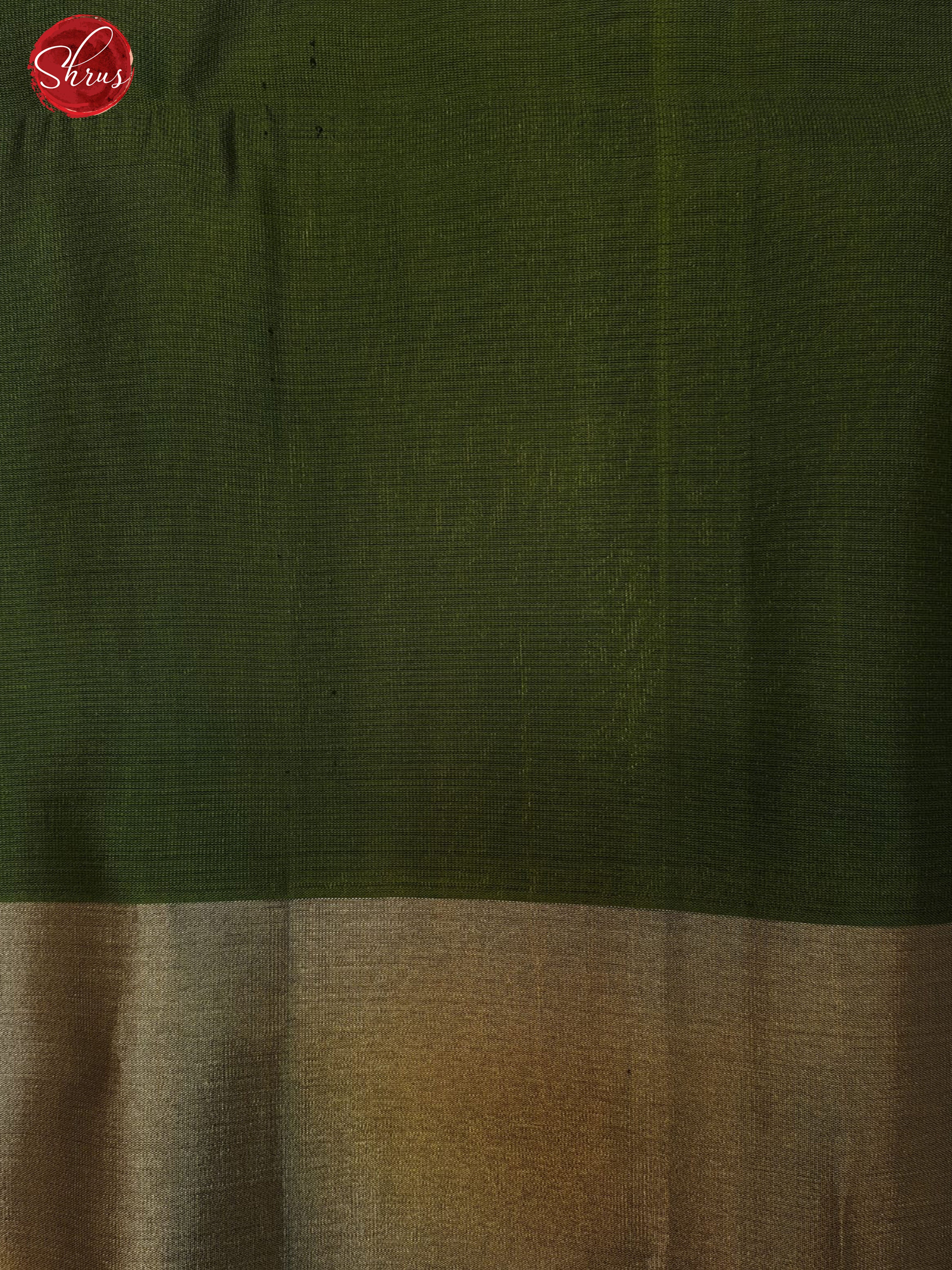 Green(Single Tone)- Soft Silk with zari woven floral nestling brocade on the body & Zari Border - Shop on ShrusEternity.com