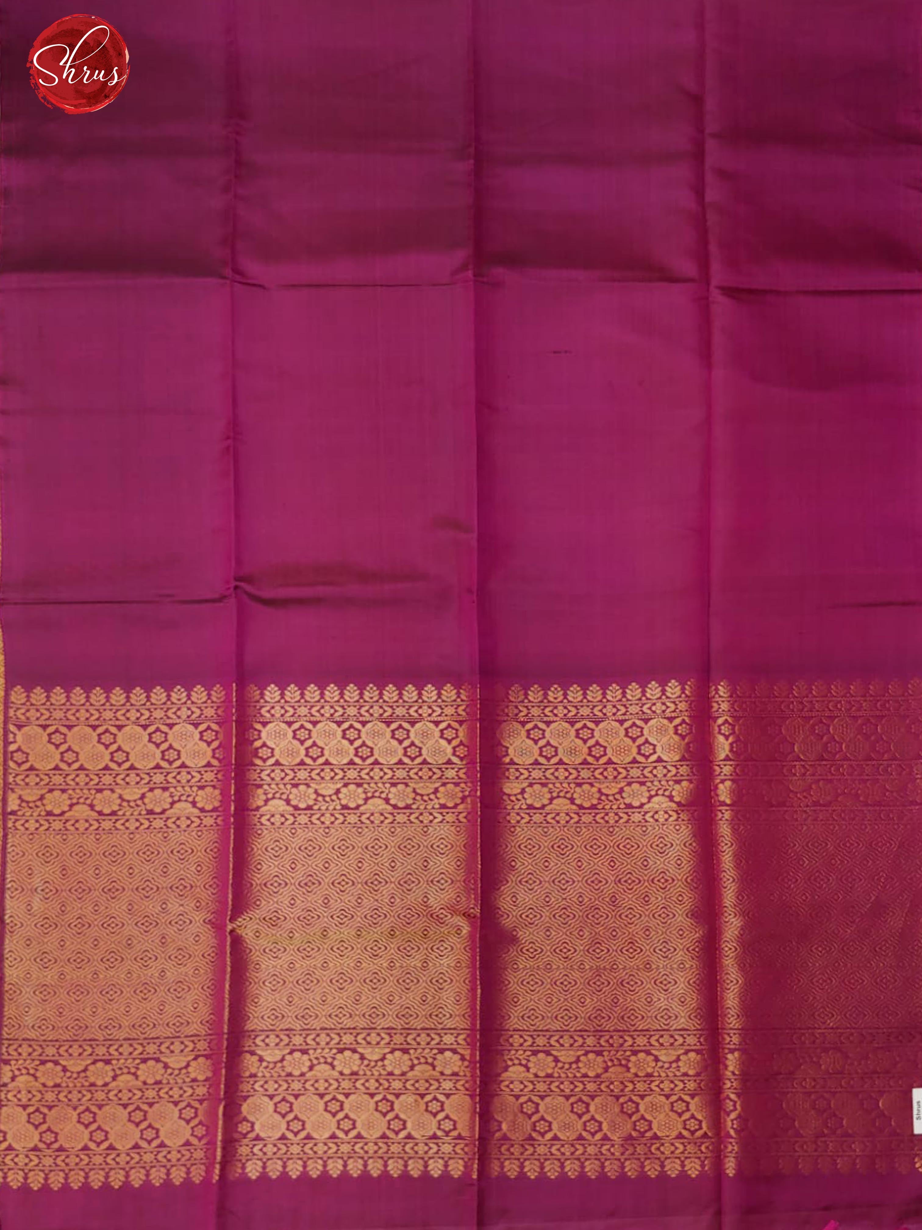 Purple(Single tone)- Borderless Soft Silk with plain body & Zari Brocade pallu - Shop on ShrusEternity.com