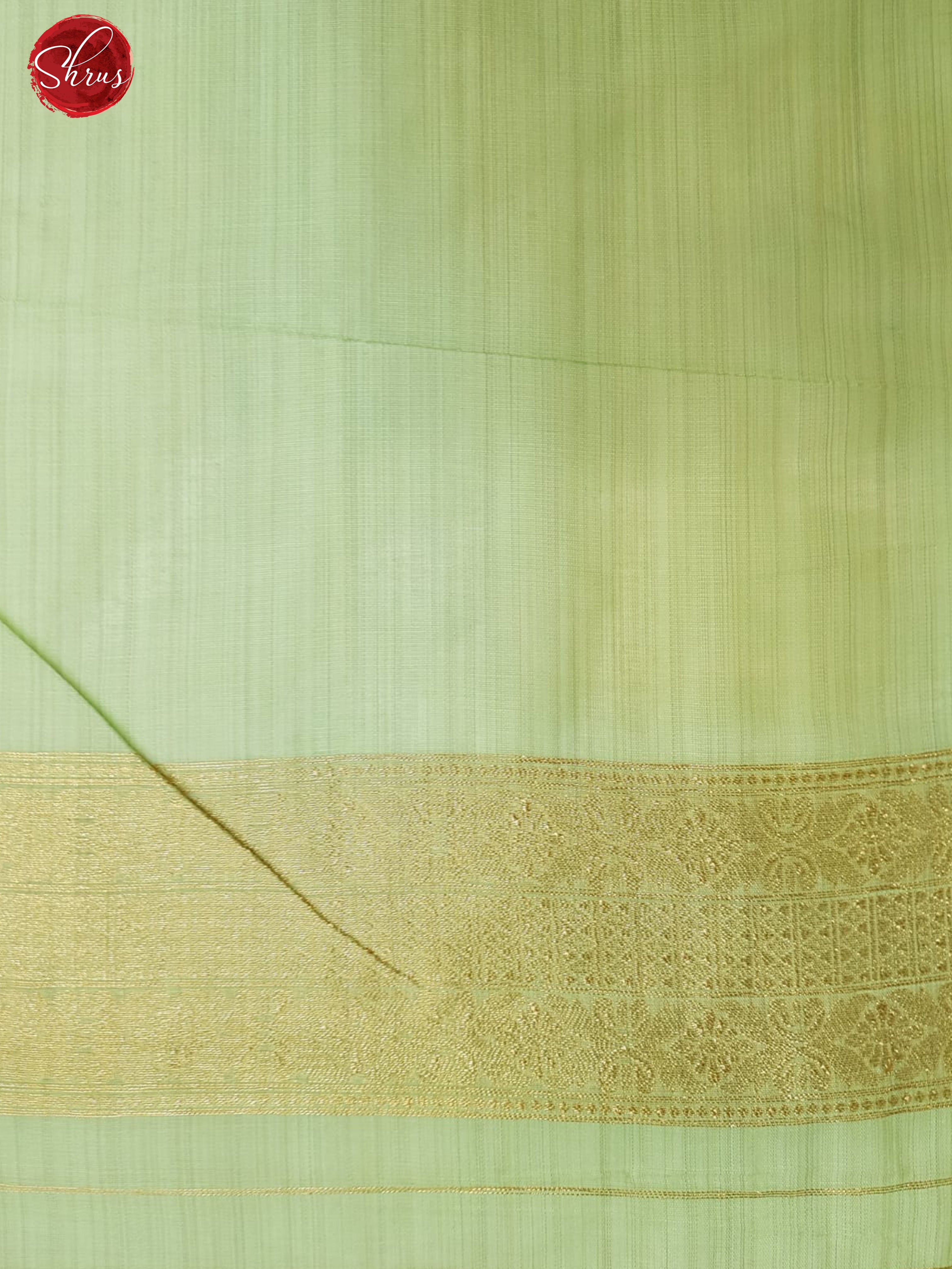Green (Single Tone)- Semi Banarasi with zari woven buttas on the body& Zari Border - Shop on ShrusEternity.com