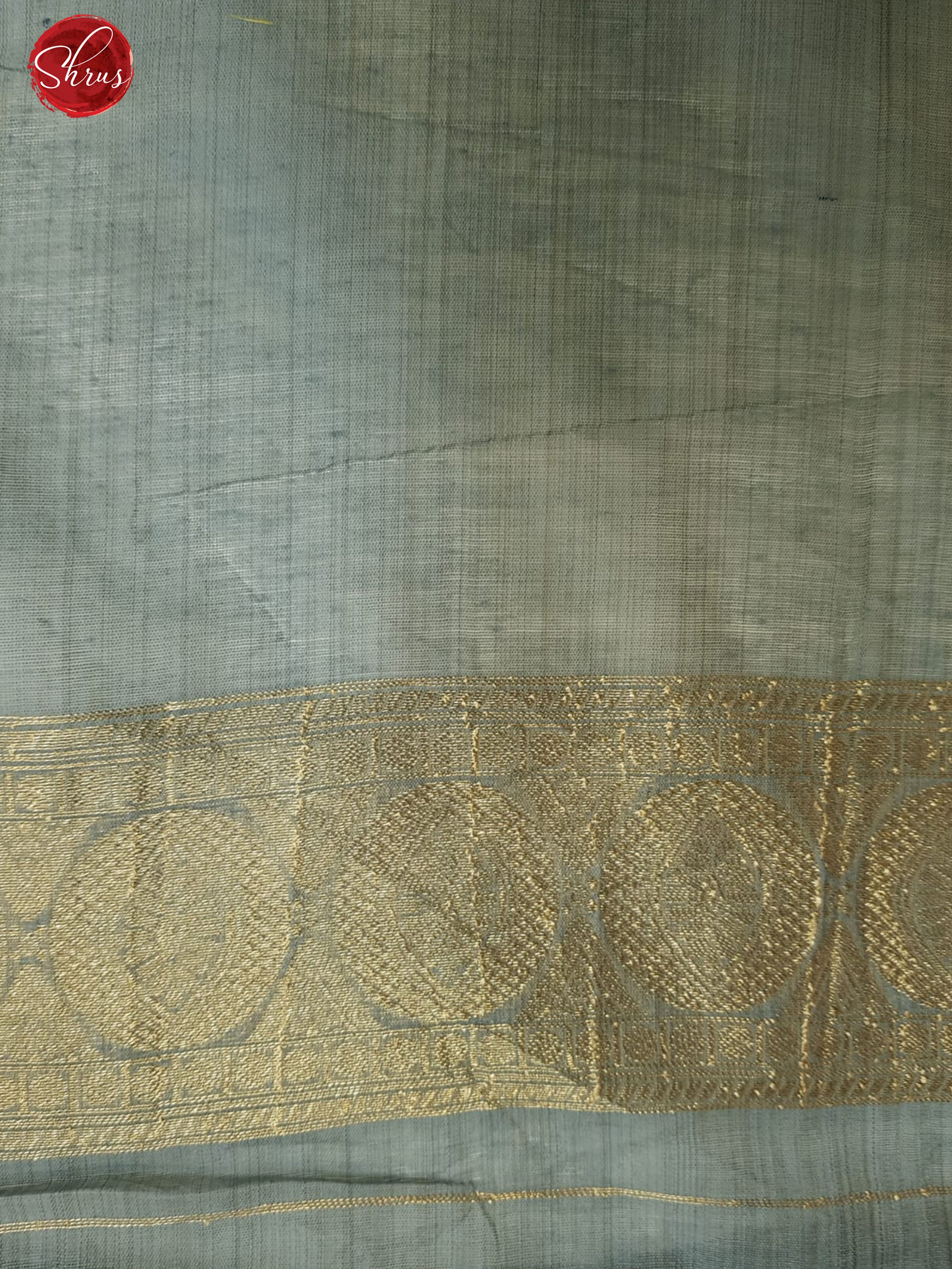 Grey(Single Tone)- Semi Banarasi with gold, silver zari buttas on the Body & Zari order - Shop on ShrusEternity.com