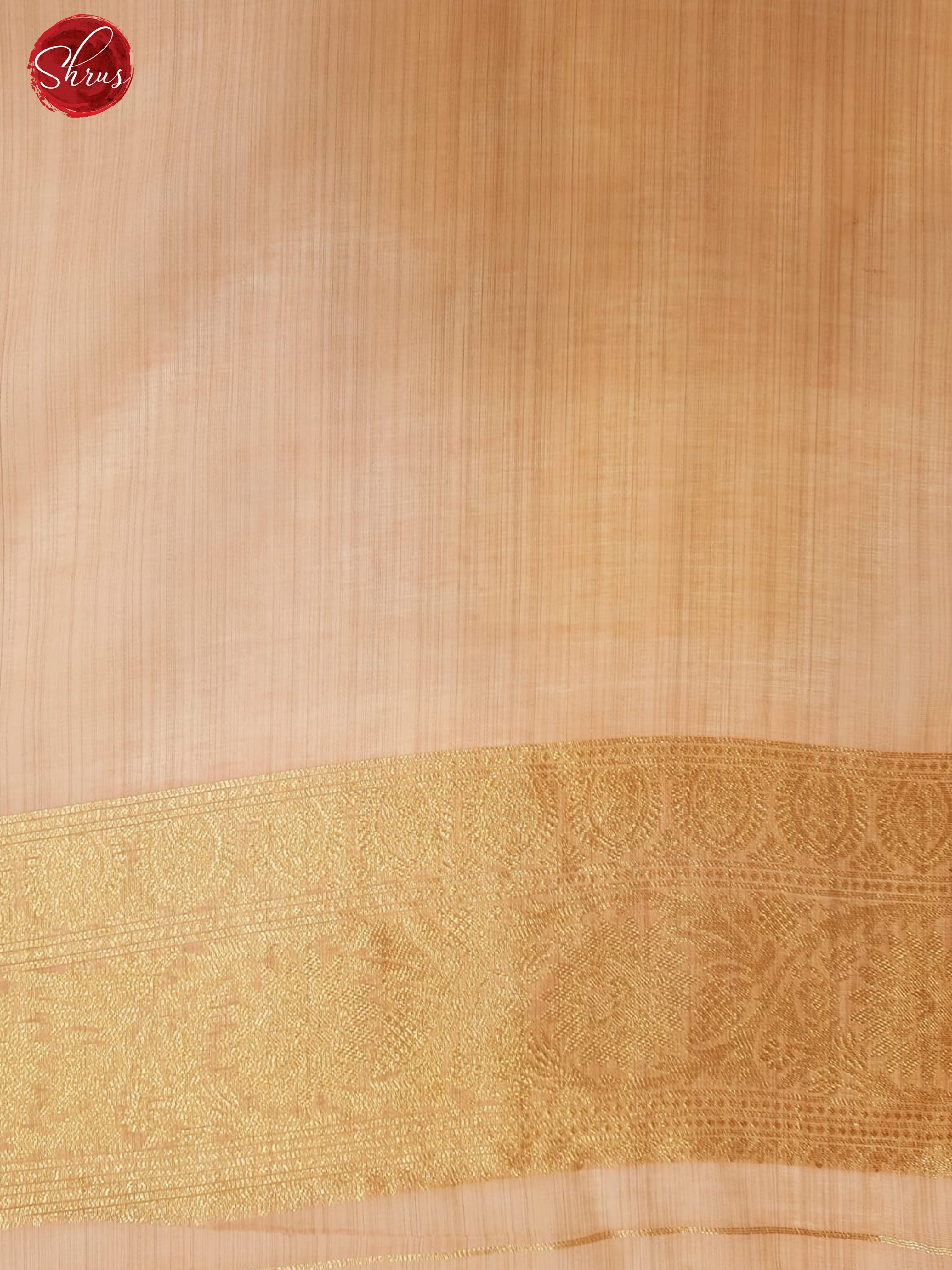Pink(Single Tone)- Semi Banarasi with floral print on the body& Zari Border - Shop on ShrusEternity.com