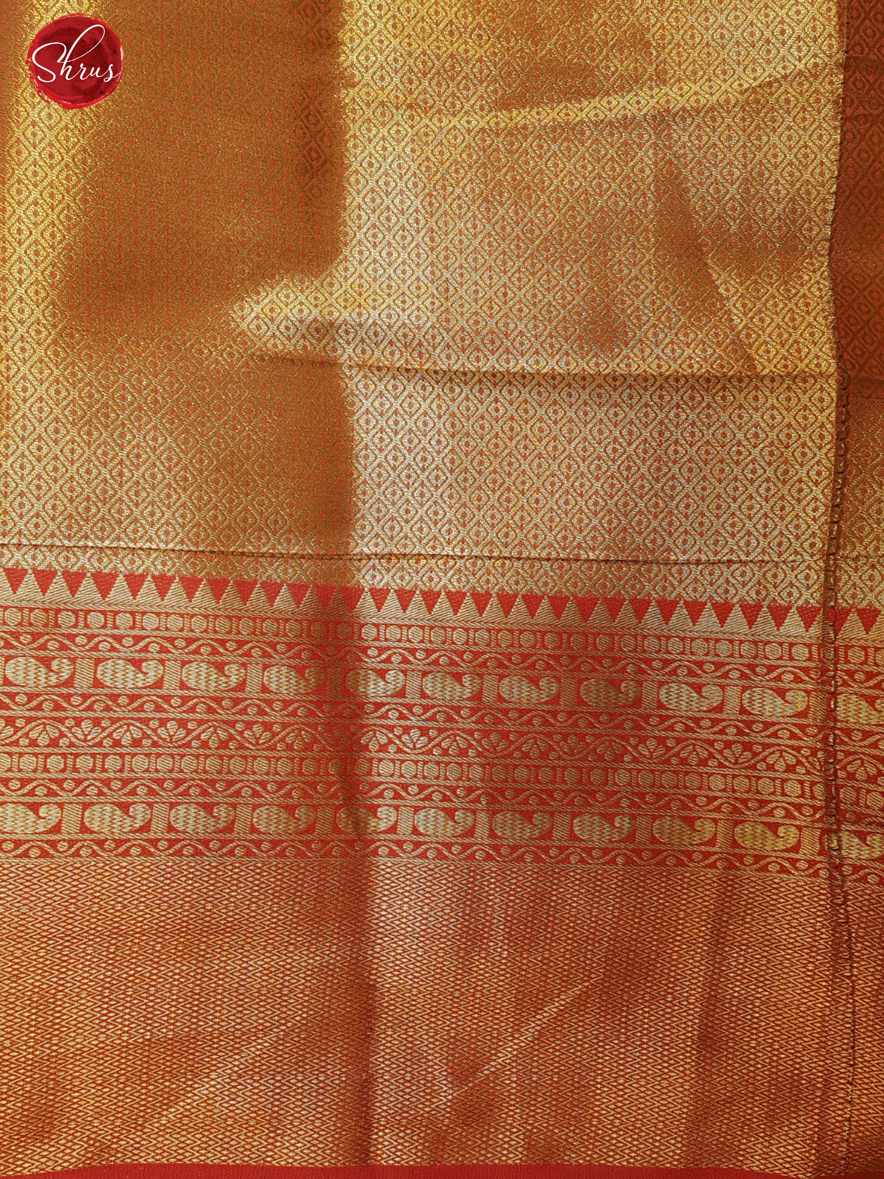Green & Red - Semi Kanchipuram Dola Silk with zari woven brocade  on the body & Contrast Zari Border - Shop on ShrusEternity.com