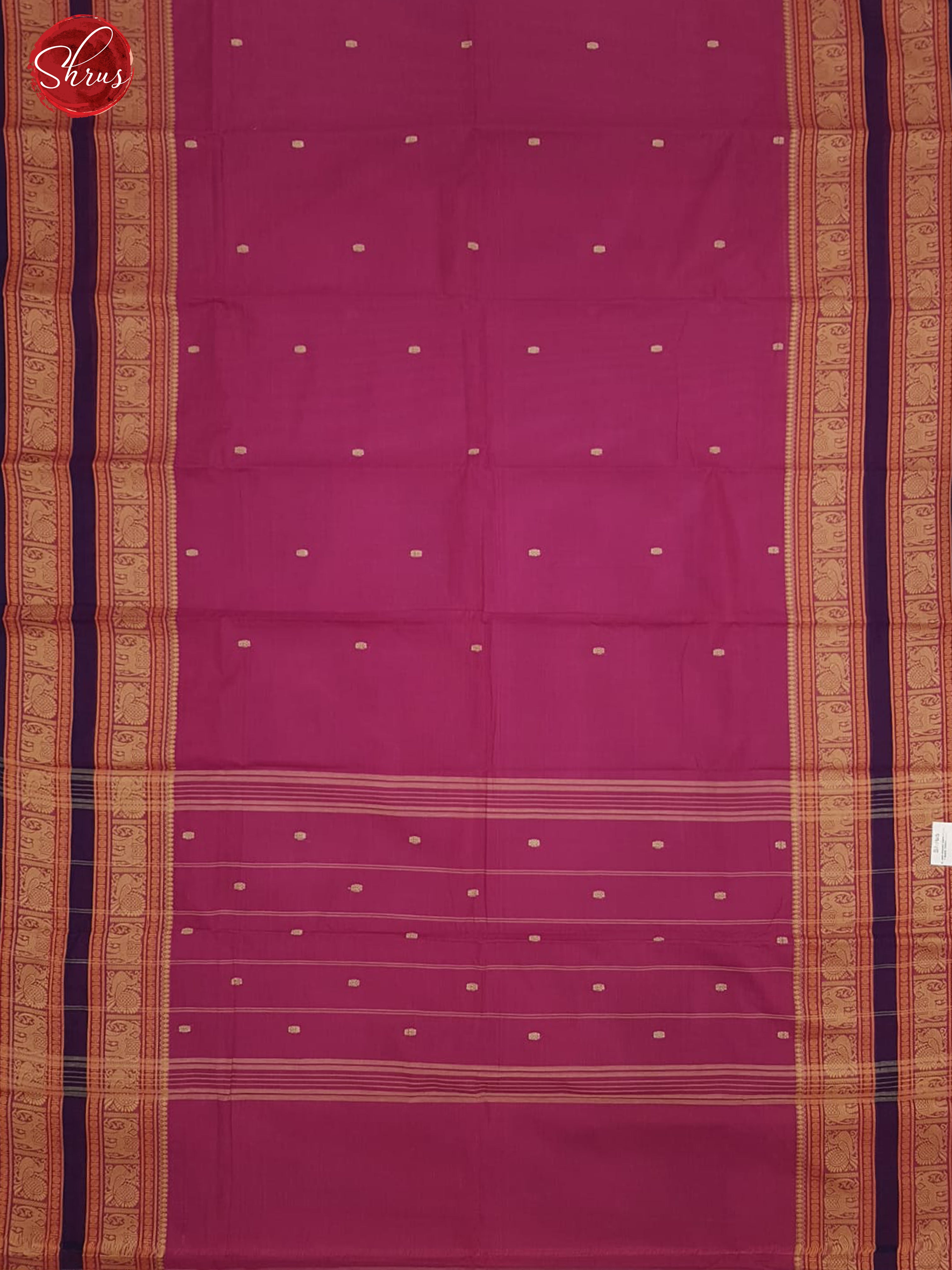Pink & Violet - Chettinad Cotton with thread woven buttas on the body &  contrast zari Border - Shop on ShrusEternity.com