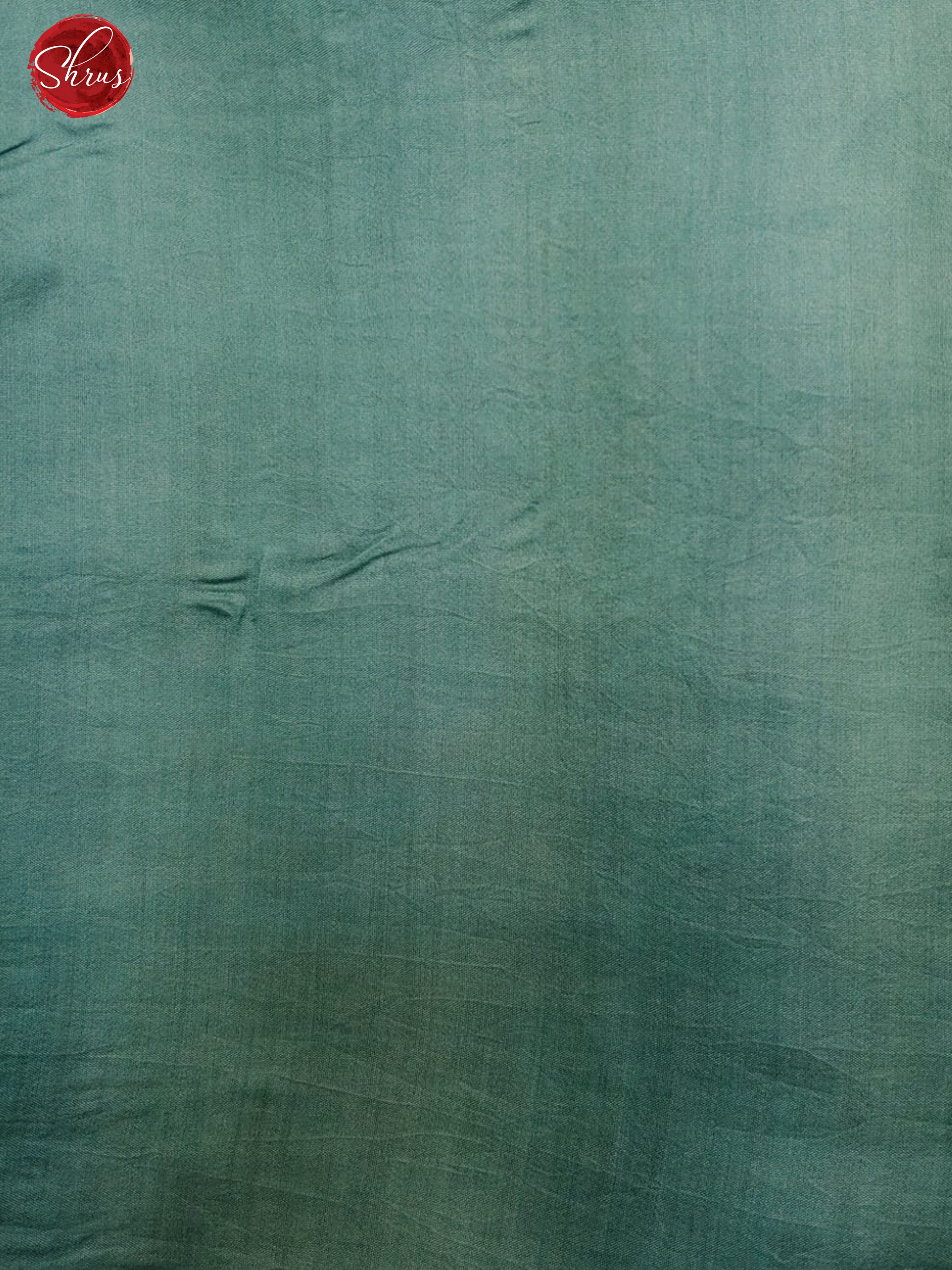 Greenish Grey(Single tone)- Organza with floral print on the body and contrast zari border - Shop on ShrusEternity.com