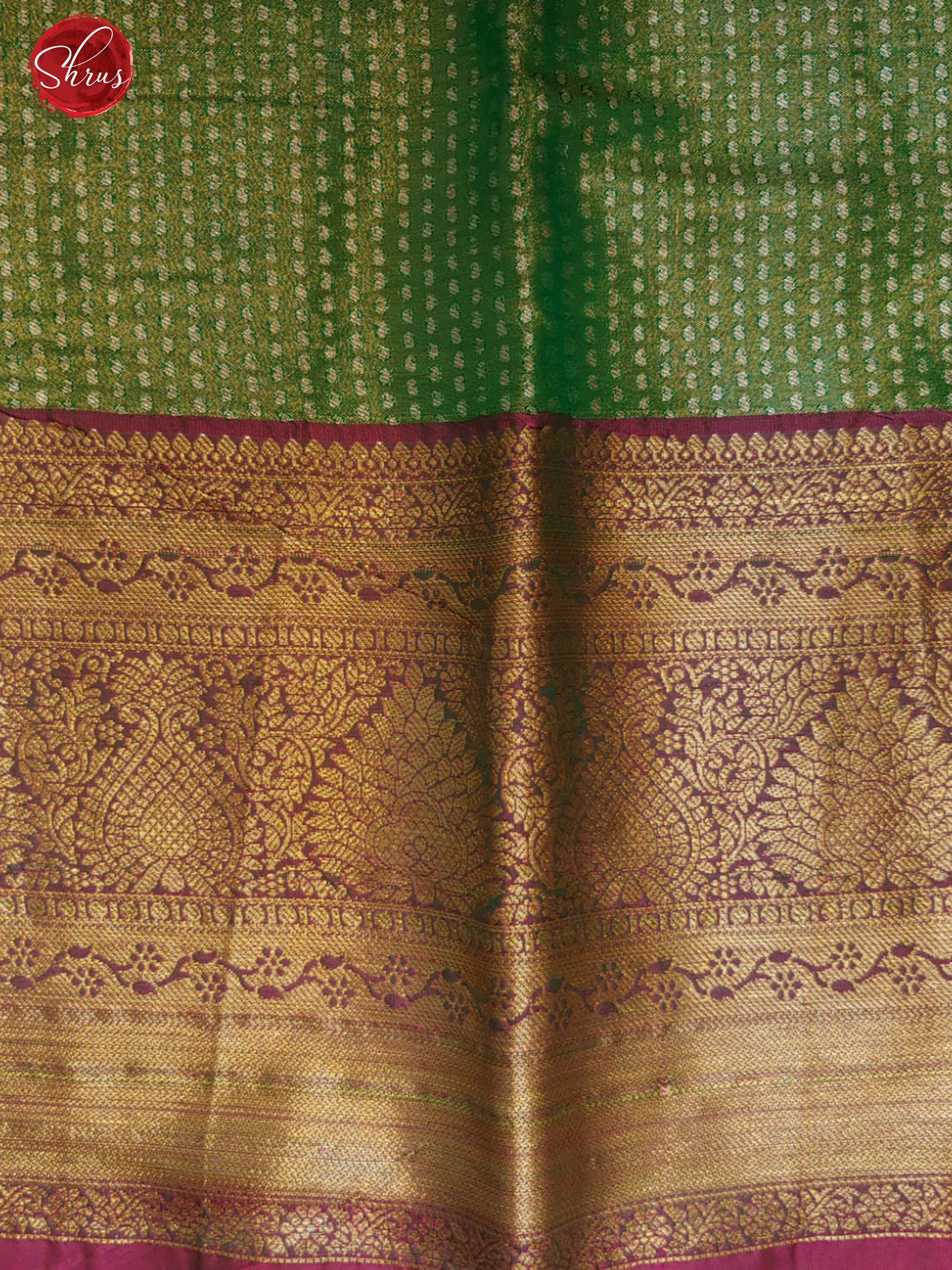 Green & Pink- Tissue Banarasi with zari brocade on the body and zari border - Shop on ShrusEternity.com