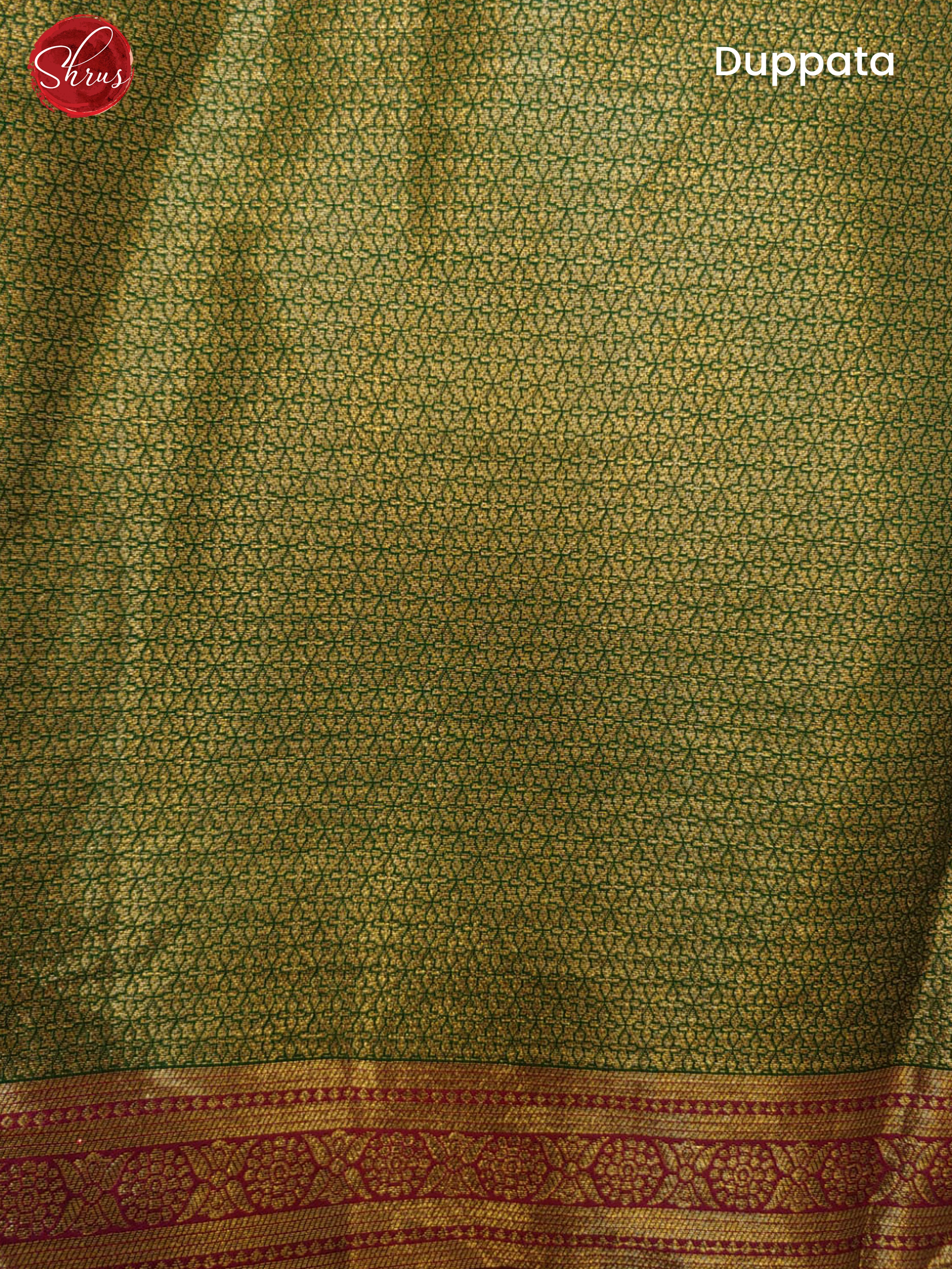 Purple & Green - Chiffon Semi Stitched zari brocade on the body & Contrast Dupatta - Shop on ShrusEternity.com