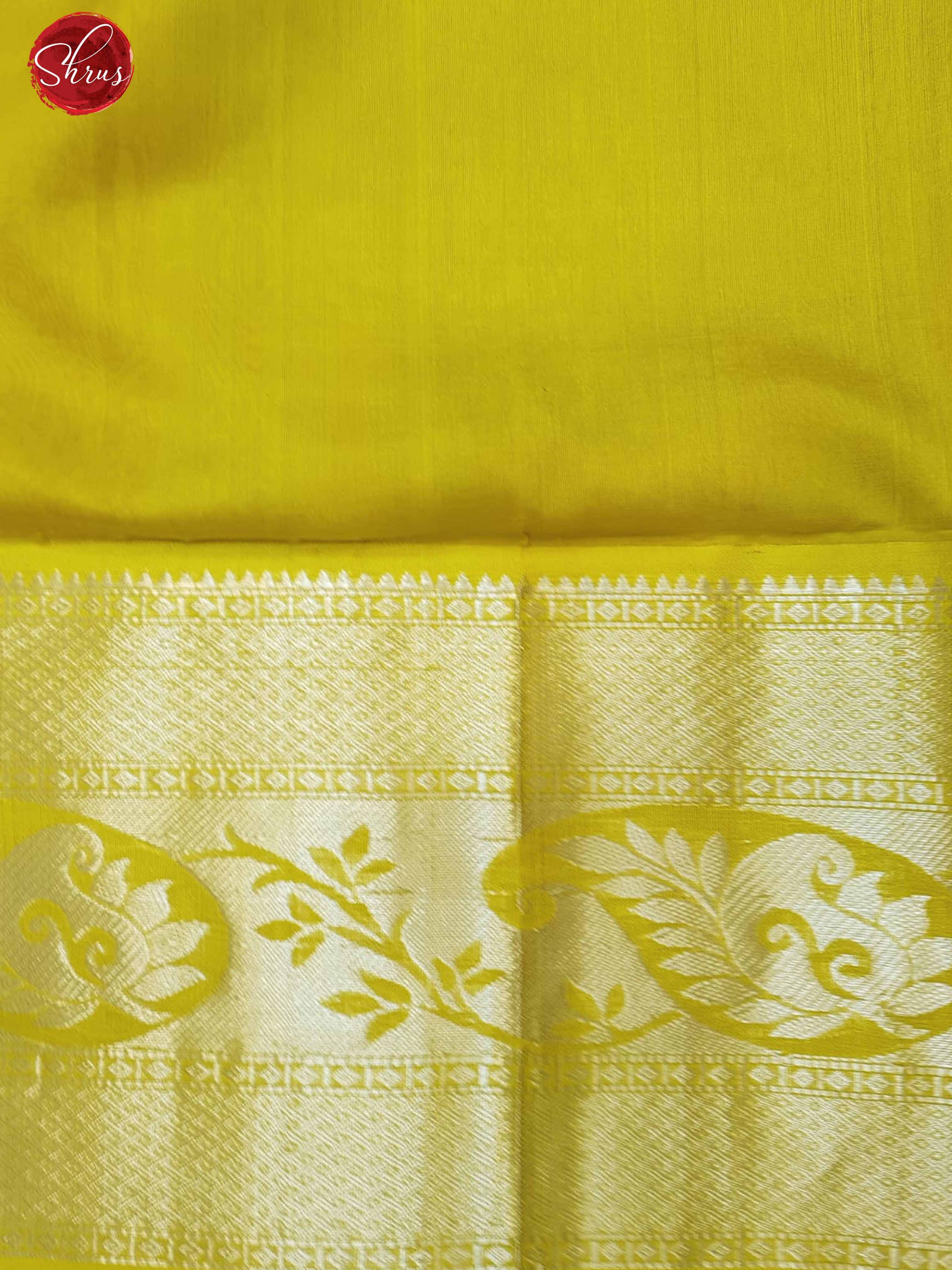 Red & Lime Yellow - Silk Cotton with zari woven floral motifs  on the body & Contrast Zari Border - Shop on ShrusEternity.com