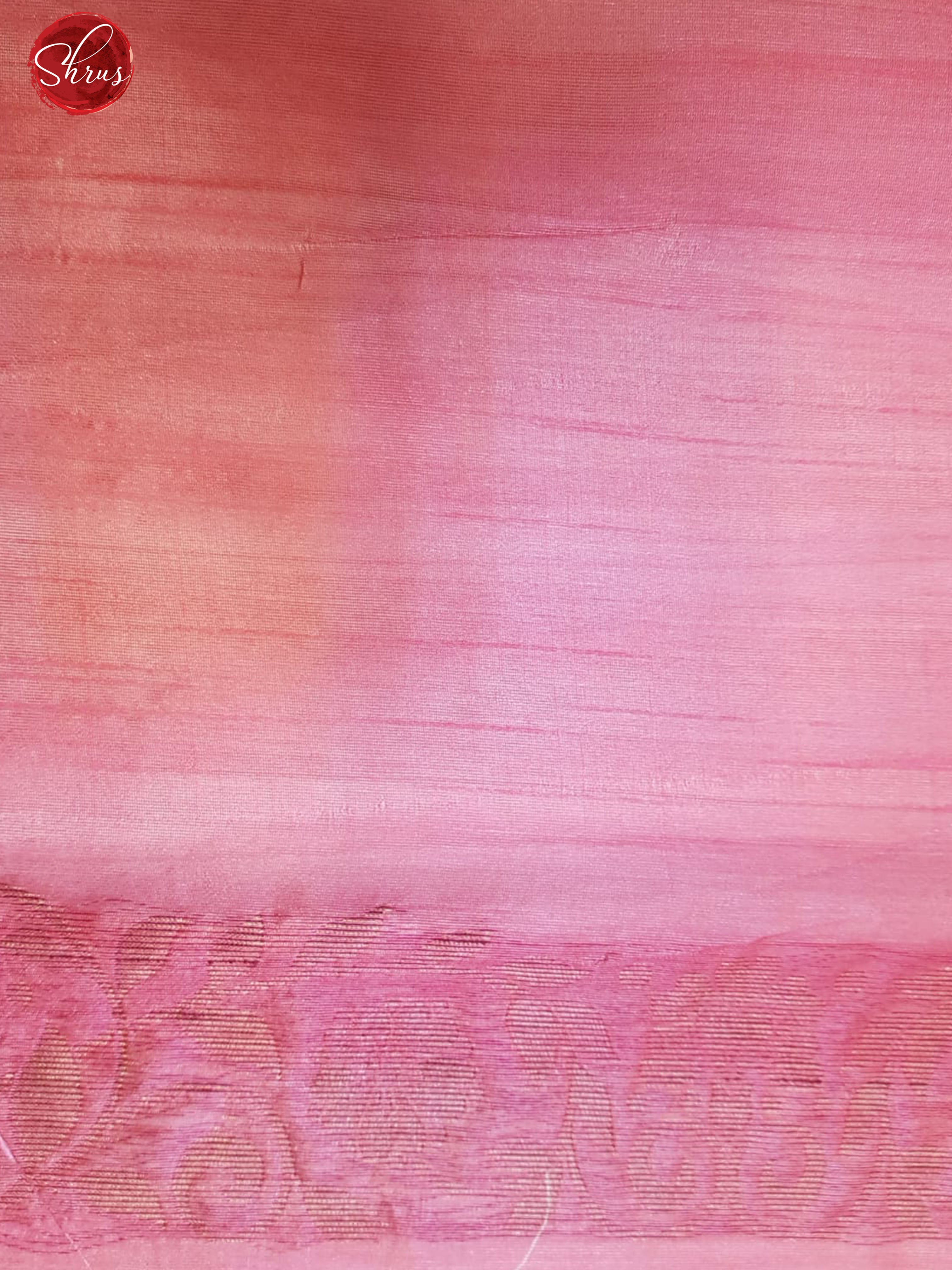 Pink(Single Tone)- Semi Tussar with kalamkari floral print on the body& Border - Shop on ShrusEternity.com