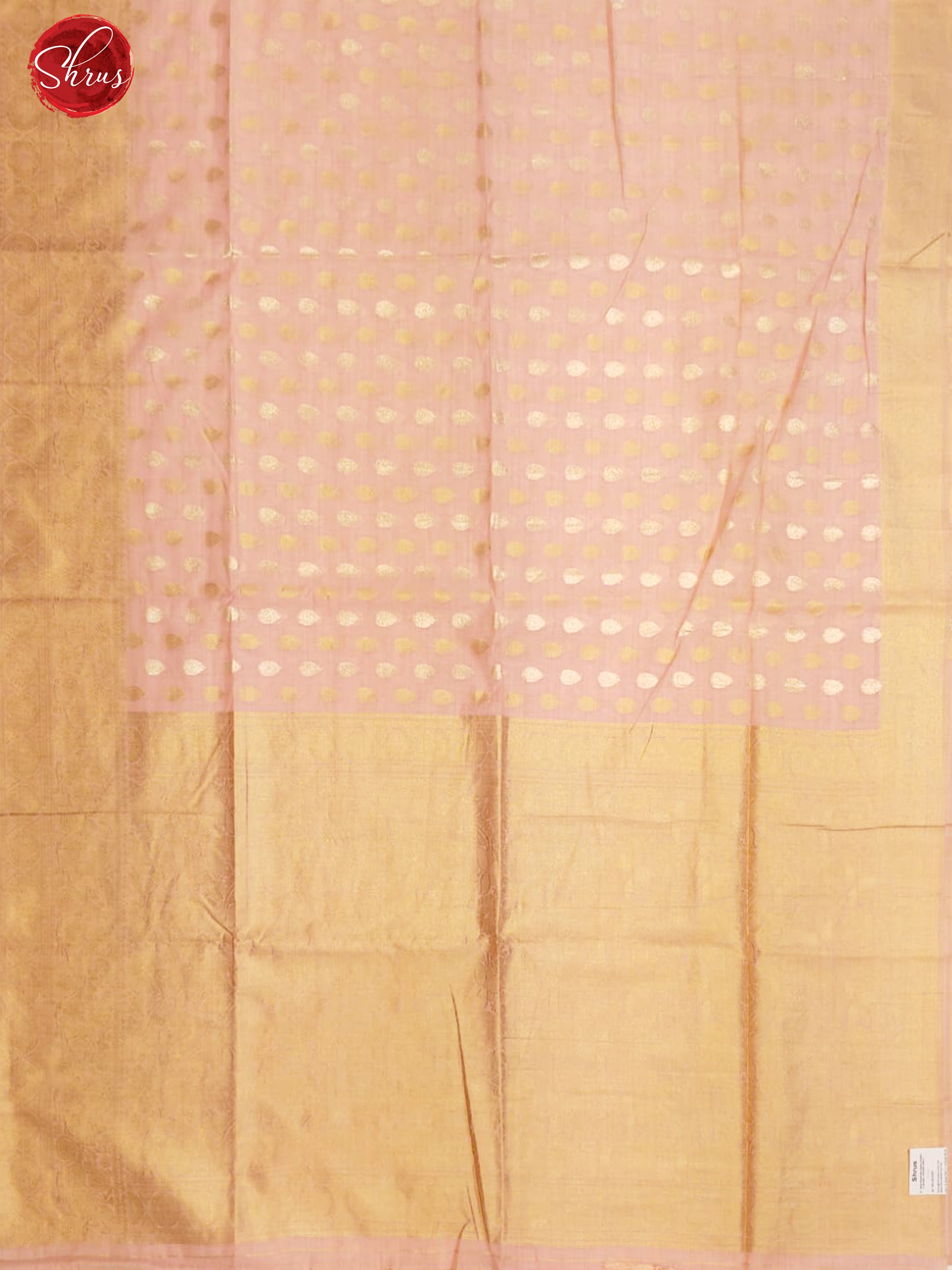 Baby Pink(Single Tone) - Semi Banarasi with zari woven  floral buttas  on the body& Zari Borde - Shop on ShrusEternity.com