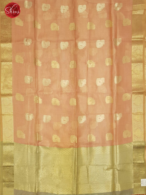 Dark Onion & Grey - Art Linen with zari woven floral motifs  on the body &Zari Border - Shop on ShrusEternity.com