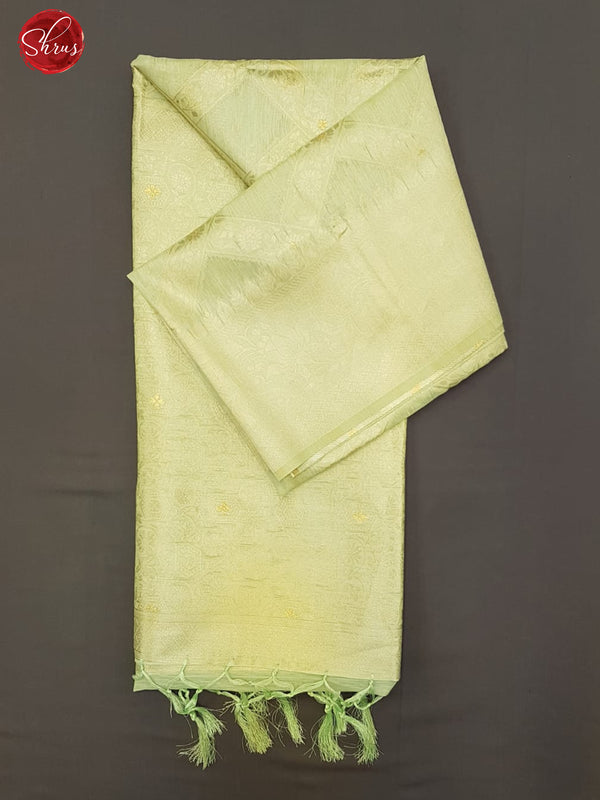 Green(Single Tone)-Art Linen with zari woven floral  brocade on the body &Zari Border - Shop on ShrusEternity.com