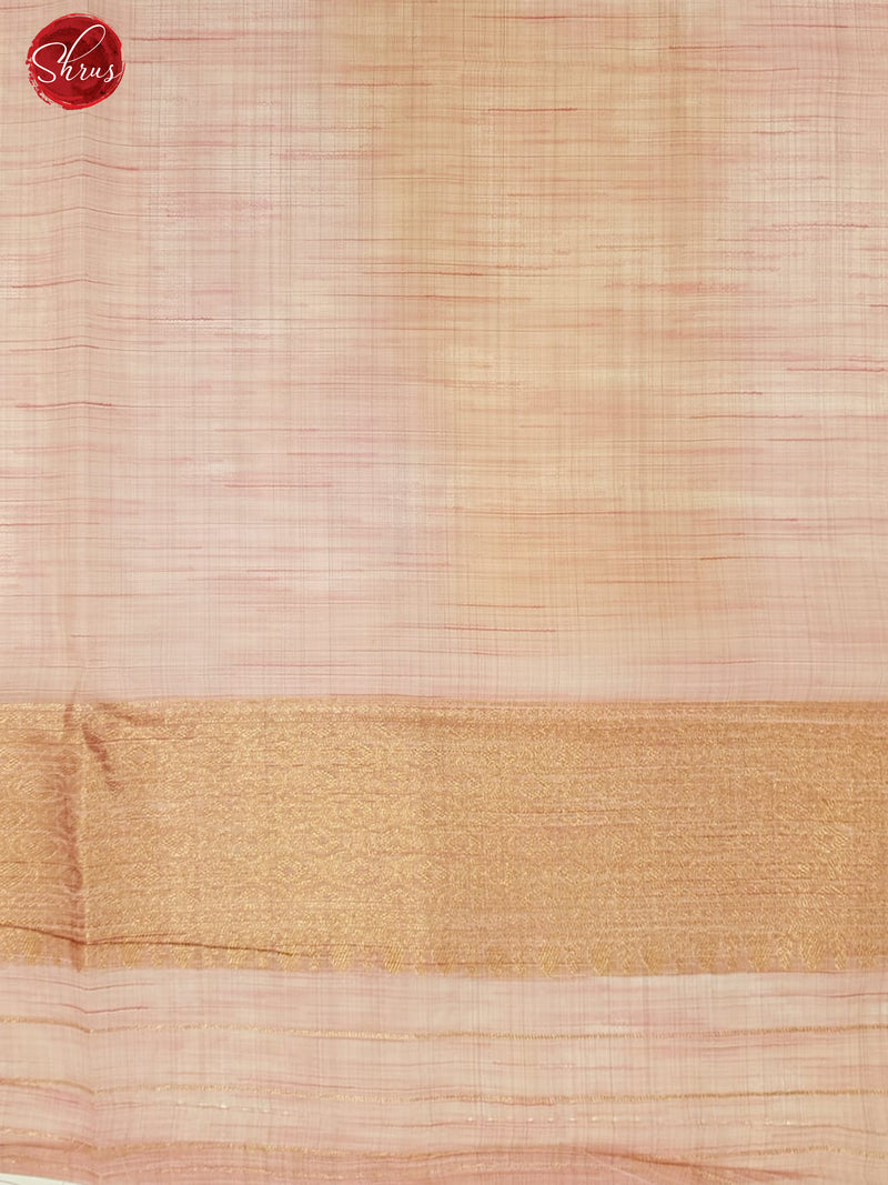 Pink(Single Tone)-Art Linen with zari woven floral print ,  brocade on the body &Zari Border - Shop on ShrusEternity.com