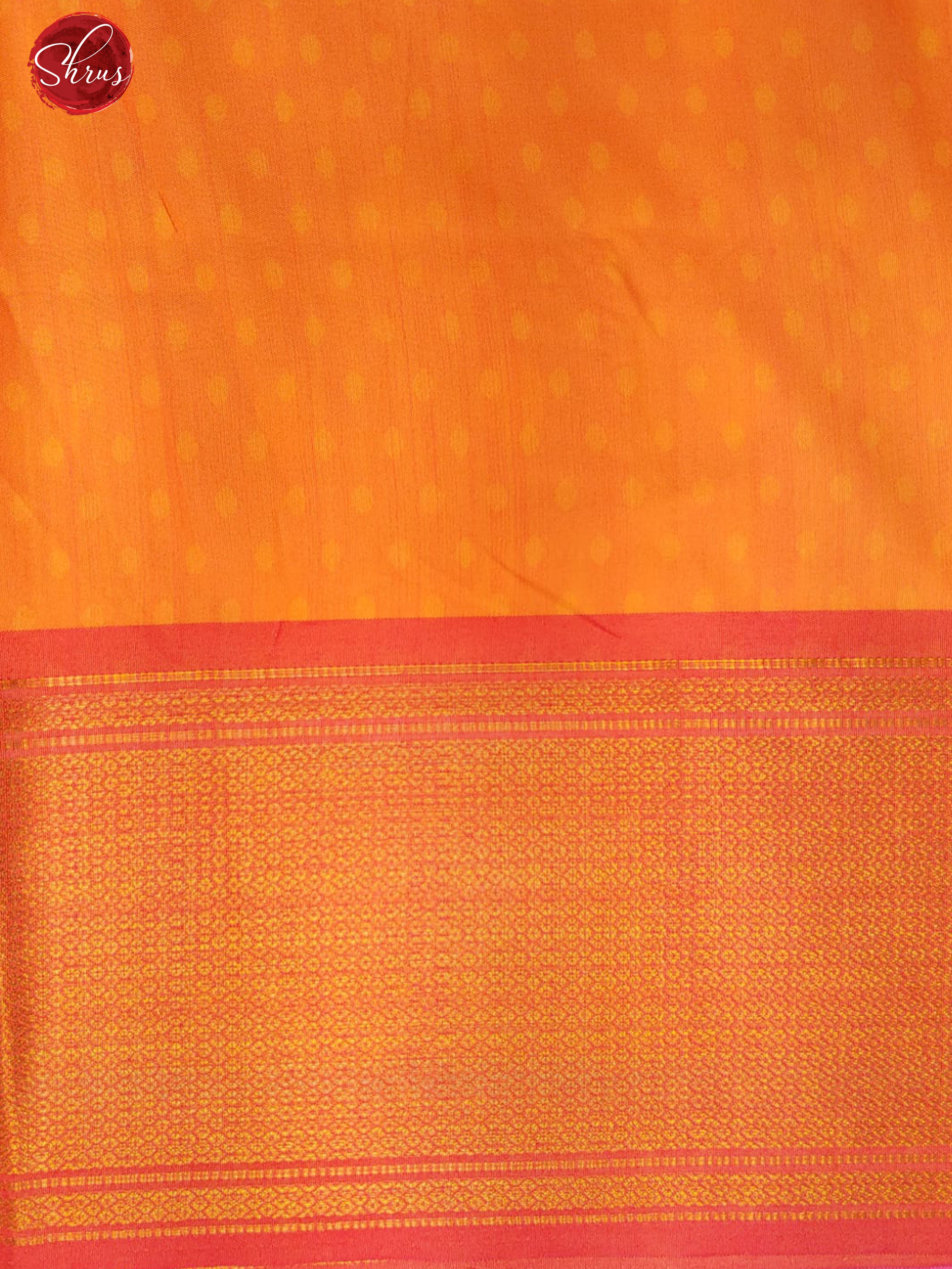 Orangish Pink & Orange - Semi Ikkat with ikkat print on the body & Contrast Zari Border - Shop on ShrusEternity.com