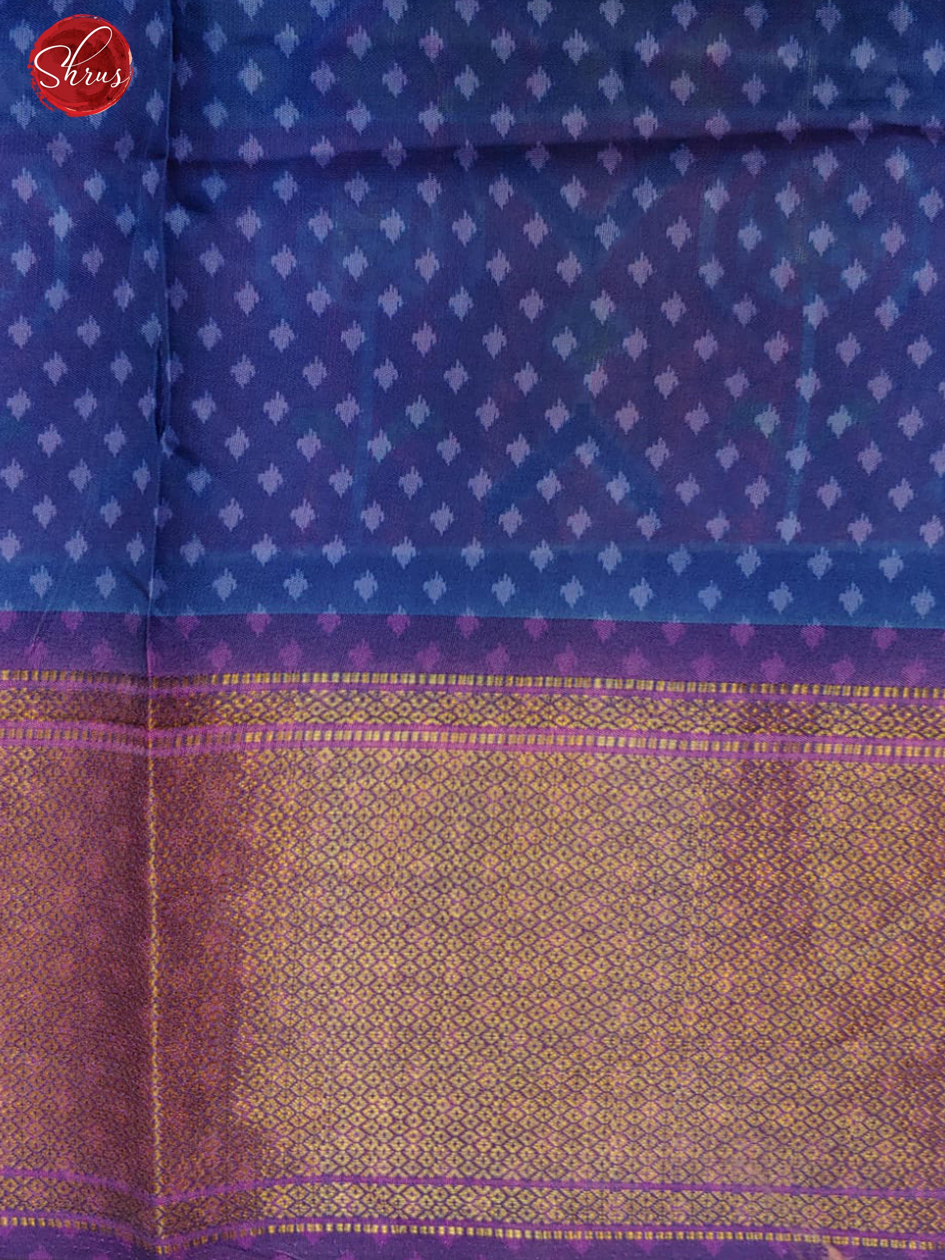 Green & Blue - Semi Ikkat with ikkat  floral print on the body & Contrast Zari Border - Shop on ShrusEternity.com
