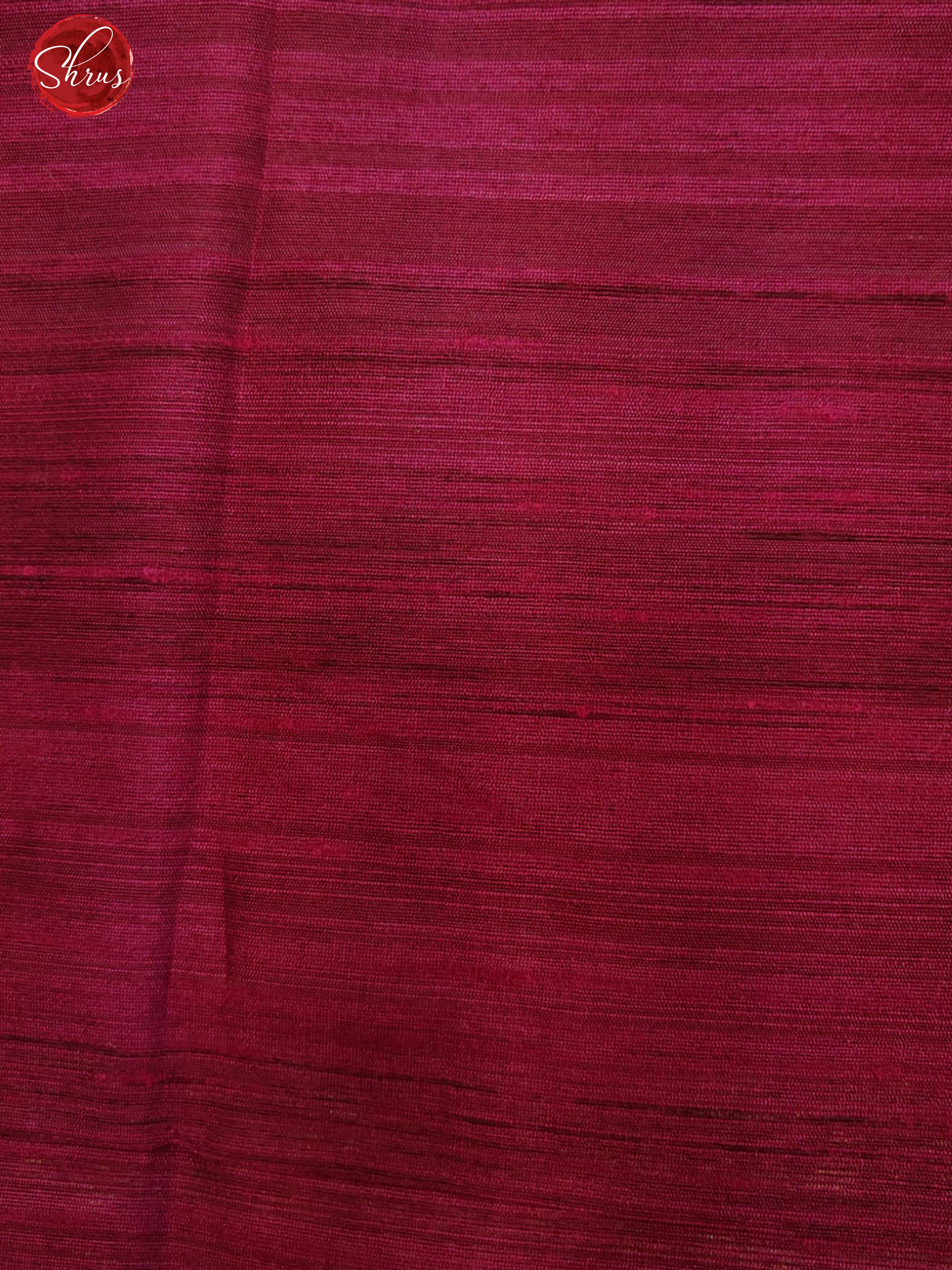 Majenta Pink(Single Tone)- Semi Raw Silk with zari woven  buttas, stripes  on  the body & zari  border - Shop on ShrusEternity.com