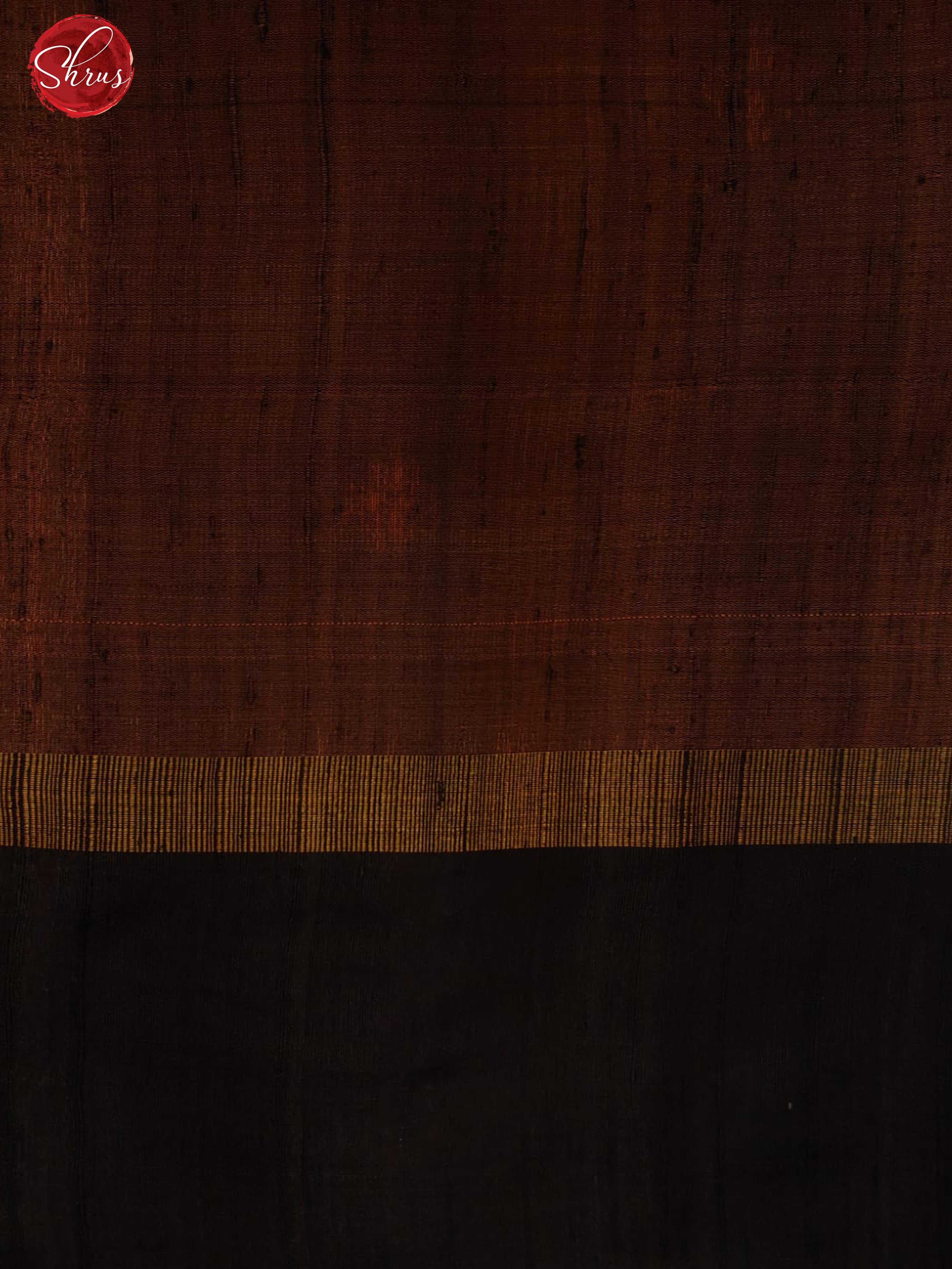 Fanta Orange & Black - Raw Silk with thread woven buttas on the body & contrast Temple  border - Shop on ShrusEternity.com