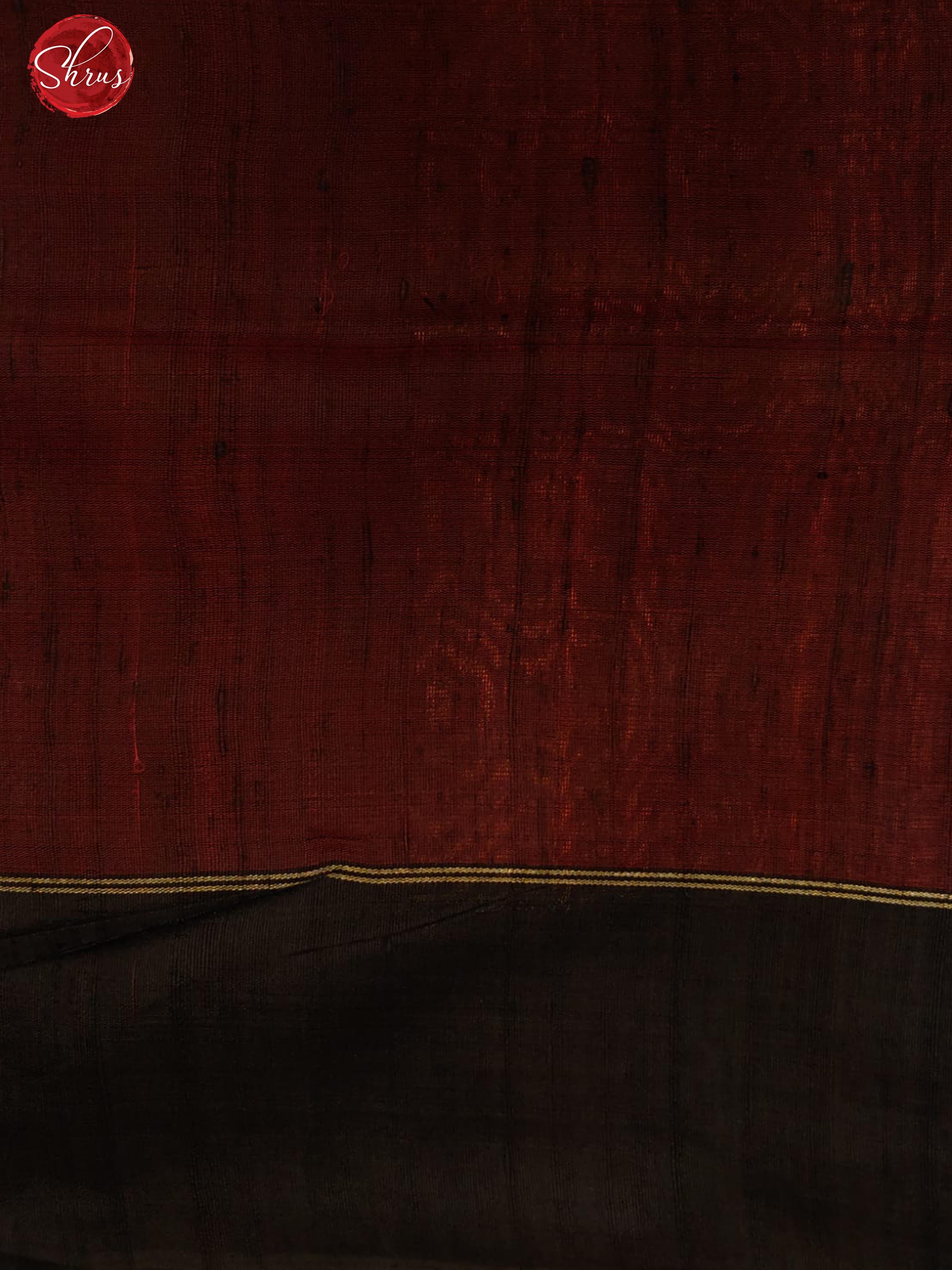 Orange & Black - Raw Silk with zari woven stripes on the body & Contrast Border - Shop on ShrusEternity.com