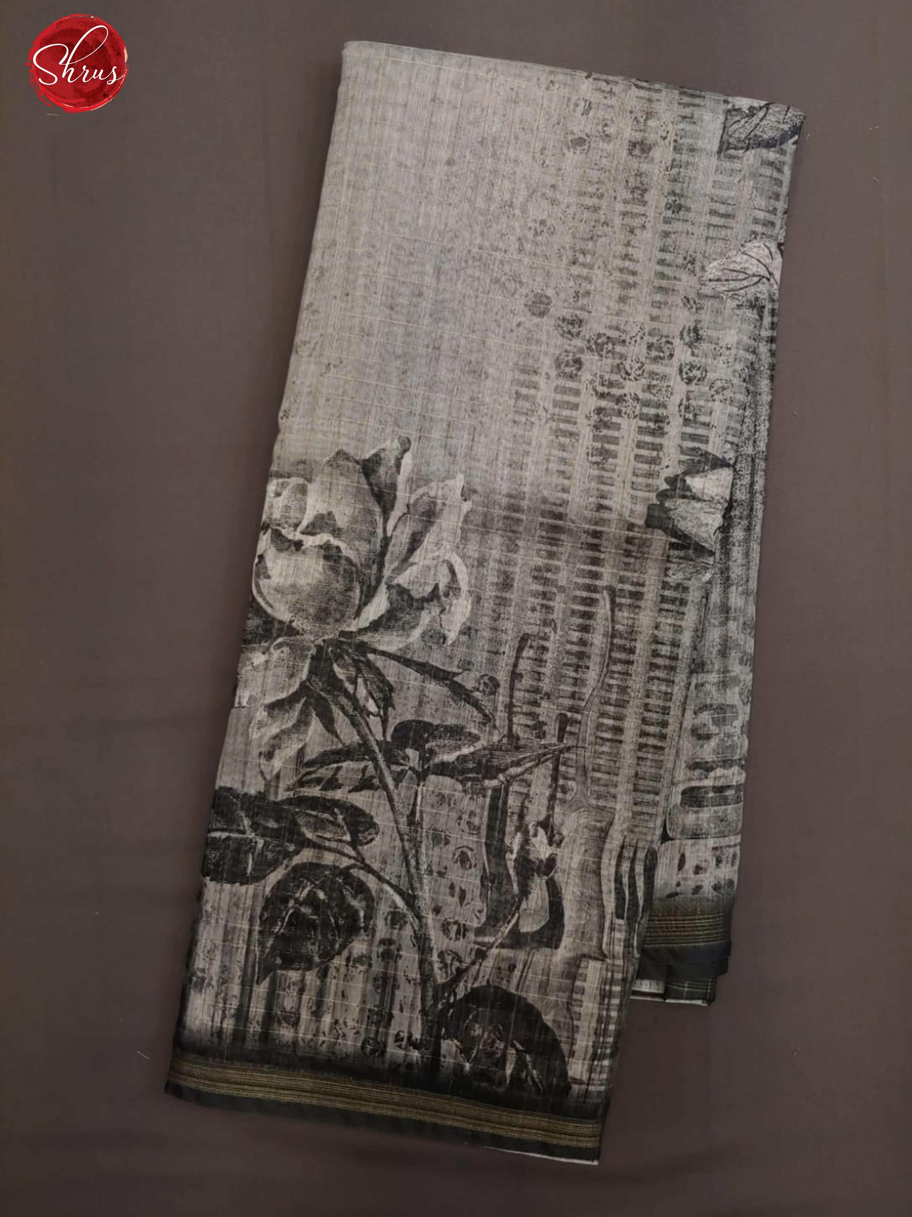 Grey & Black - Art Linen with floral printed Body - Shop on ShrusEternity.com