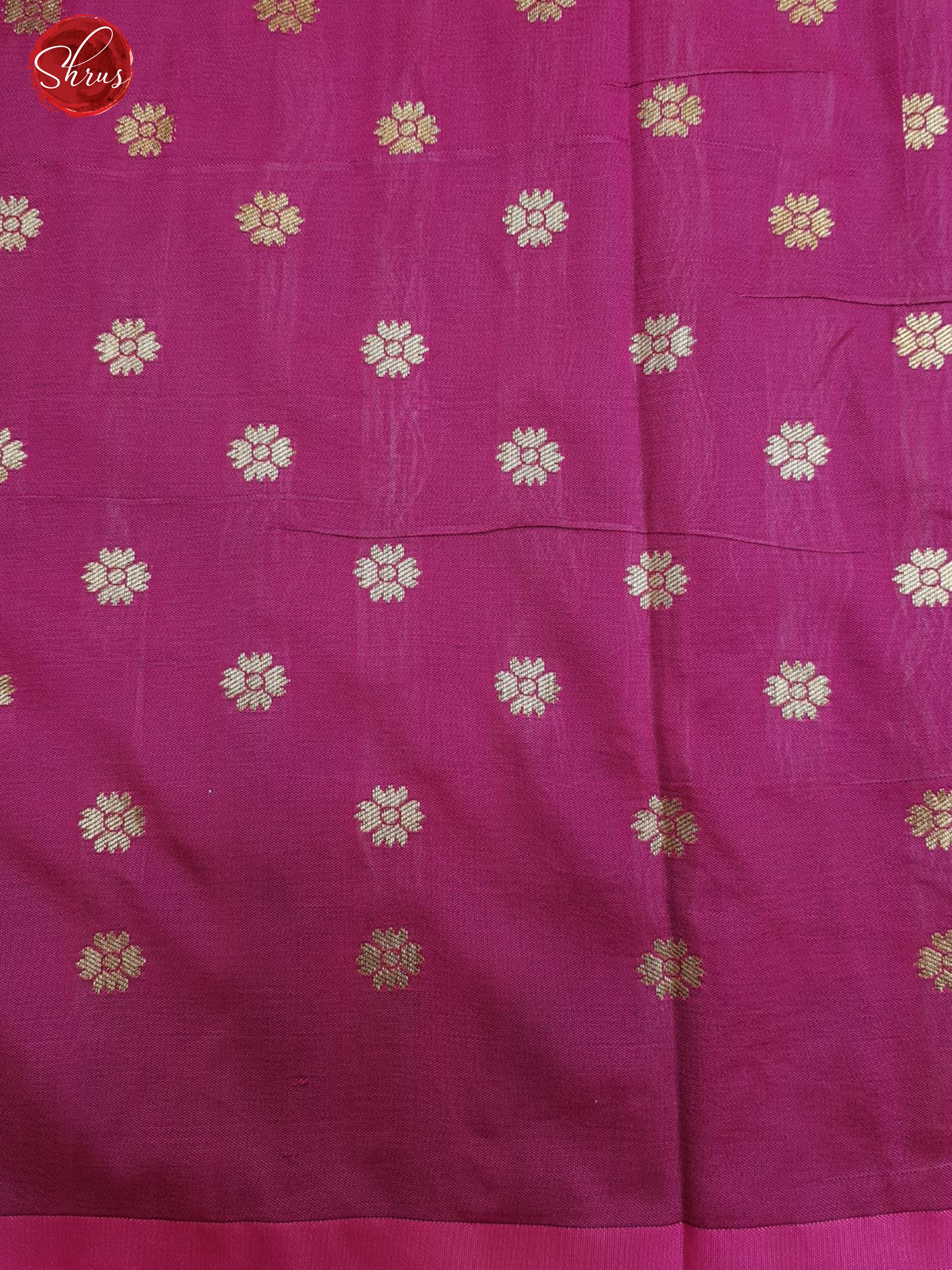 Blue &Pink- Semi Kanchipuram Silk with zari woven peacock buttas on the body & zari border - Shop on ShrusEternity.com