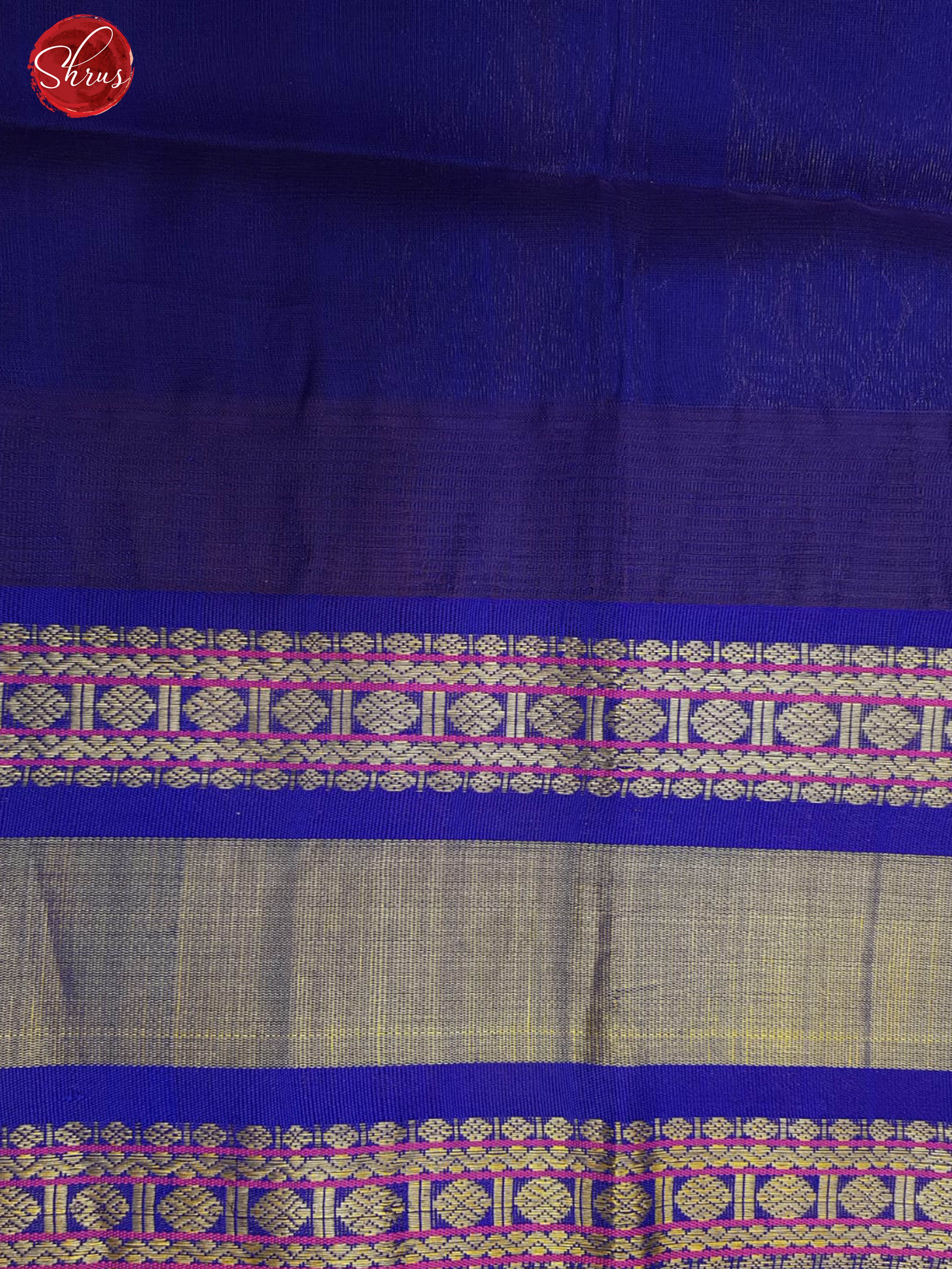 Green & Blue -Silk Cotton with plain Body & contrast  Zari Border - Shop on ShrusEternity.com