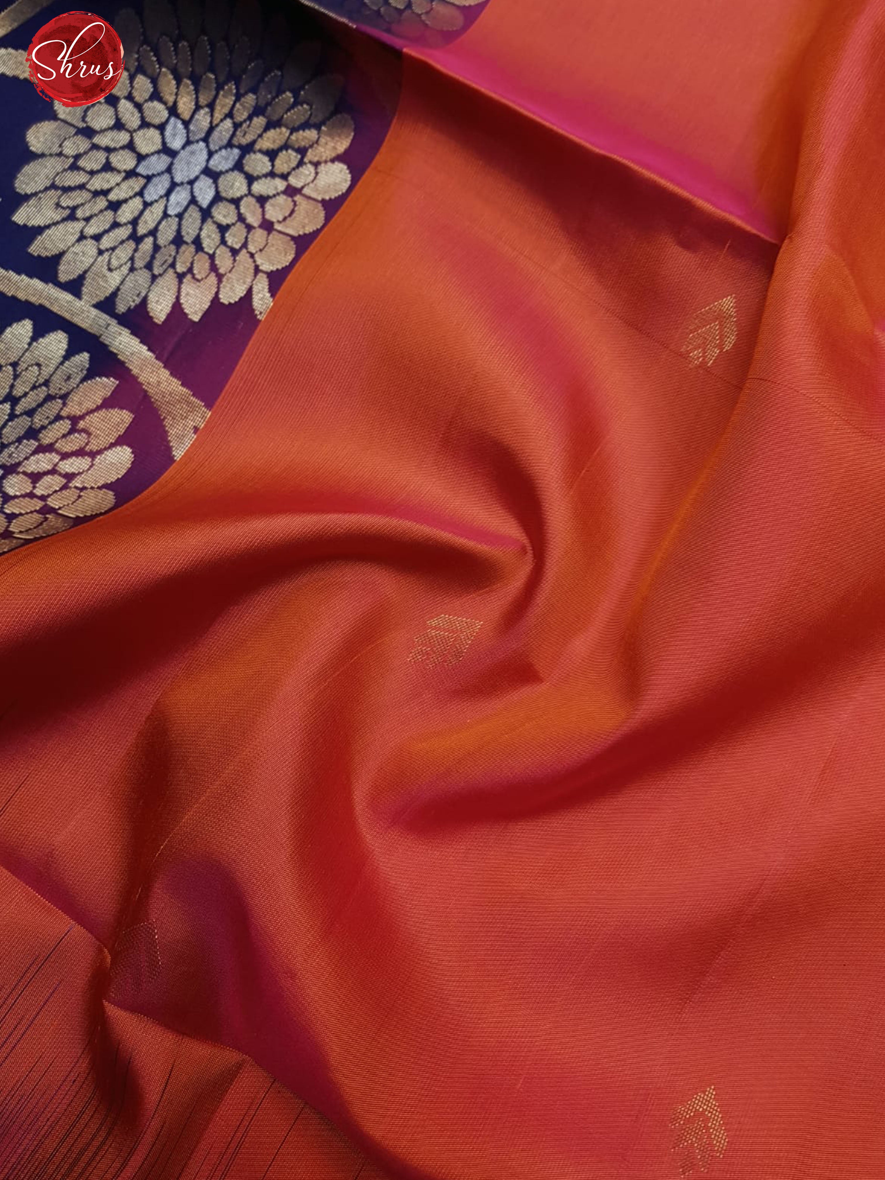 Pink & Blue - Soft Silk with zari woven buttas on the body & Contrast zari Border - Shop on ShrusEternity.com