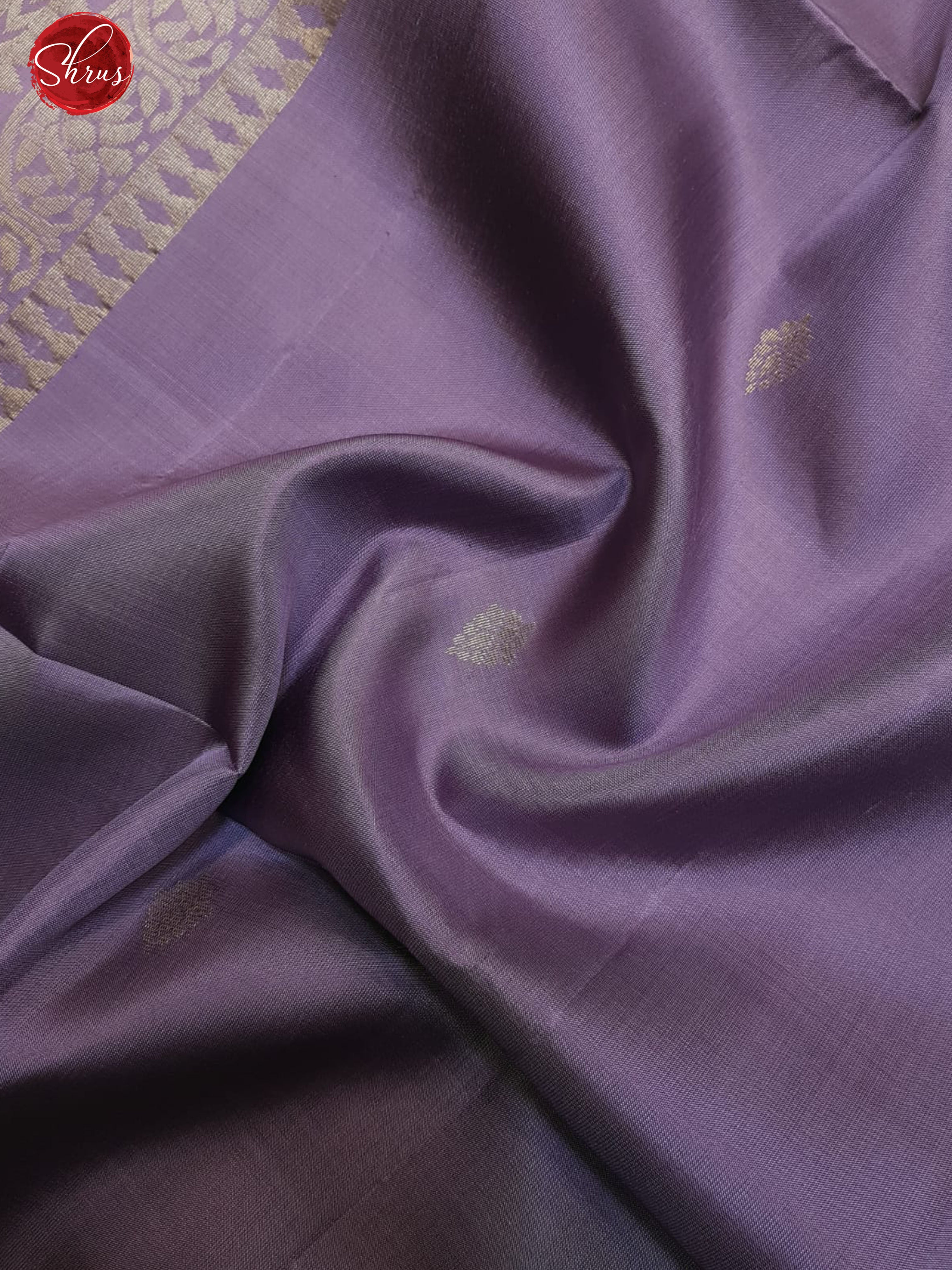 Lavender(Single Tone)- Soft Silk with zari woven buttas on the body & zari border - Shop on ShrusEternity.com