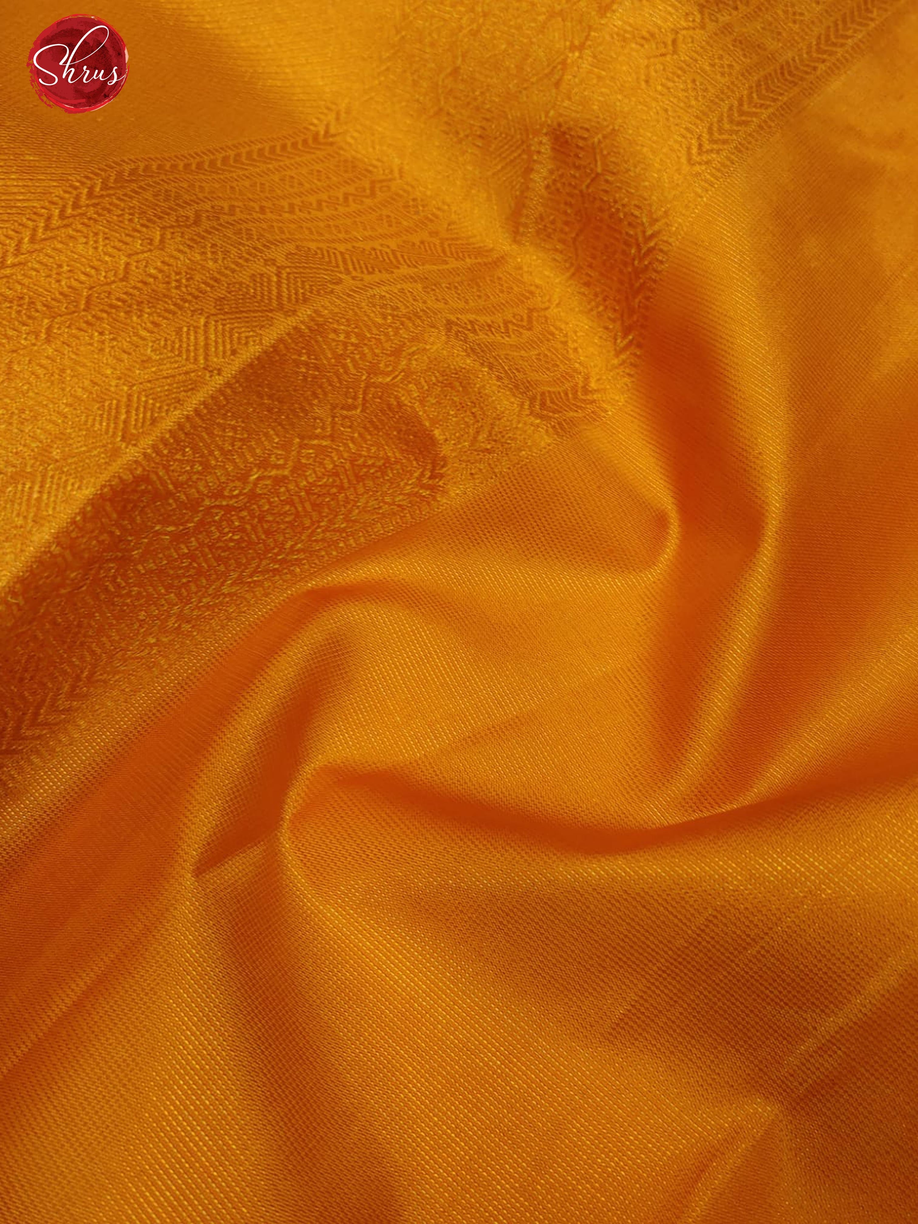 Golden Yellow(Single Tone)-Kanchipuram Silk with zari woven   body &   Zari Border - Shop on ShrusEternity.com