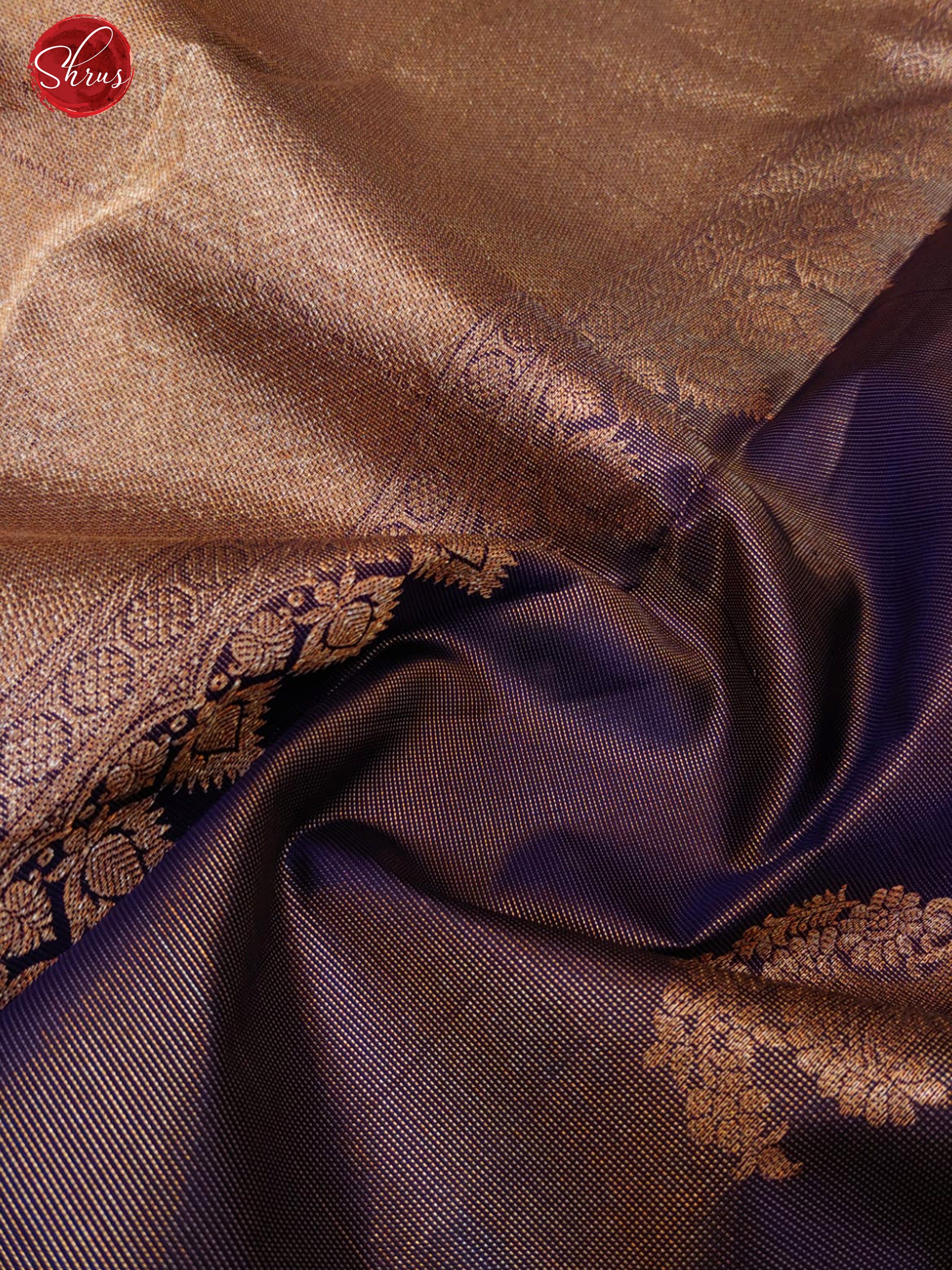 Blue(single Tone)- Kanchipuram Sil with zari woven floral motifs on the body & zari border - Shop on ShrusEternity.com