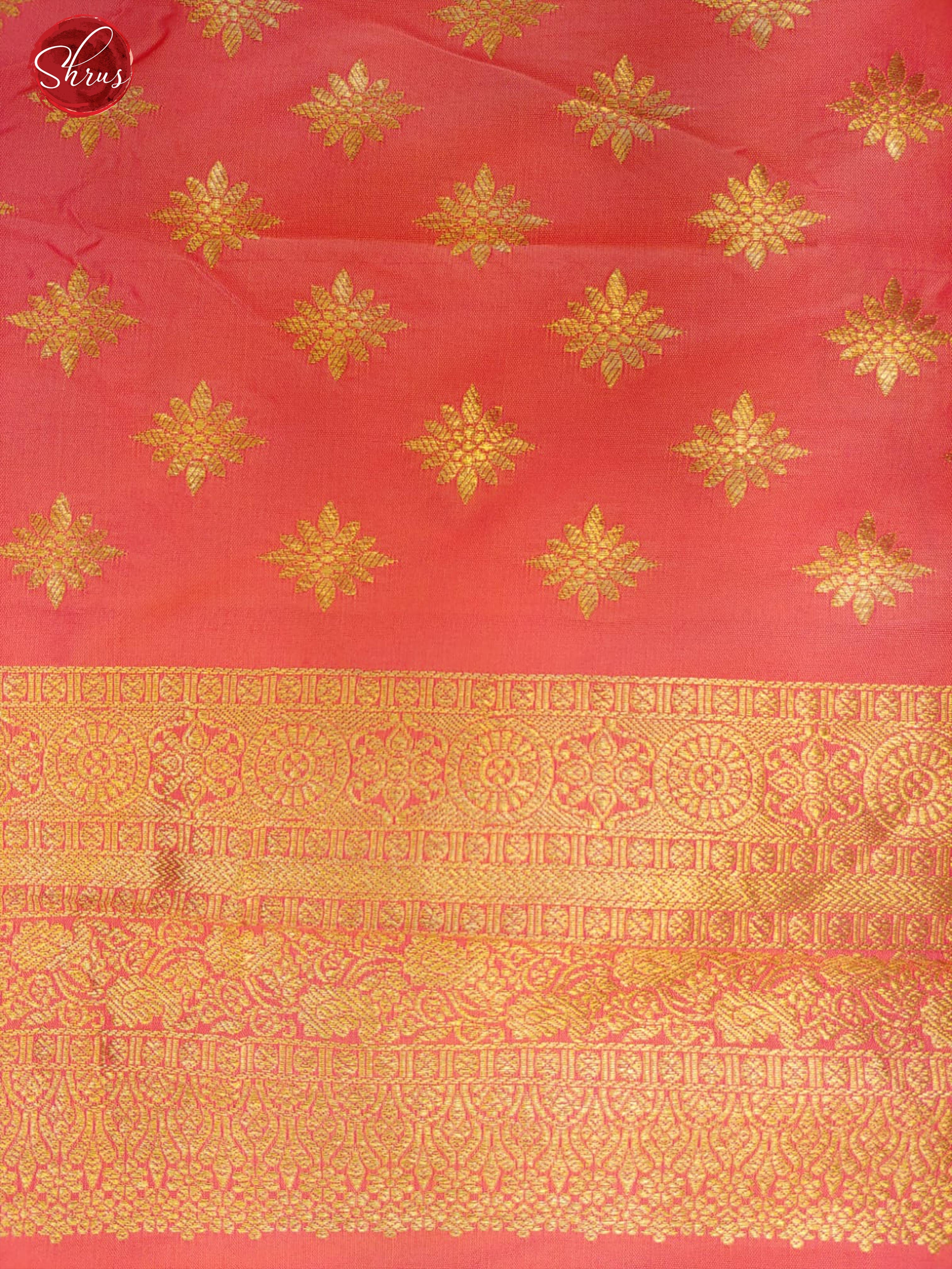 Light Pink(Single Tone)- Semi Kanchipuram with Zari woven floral  motifs , self jacquard  on the body &  Zari Border - Shop on ShrusEternity.com