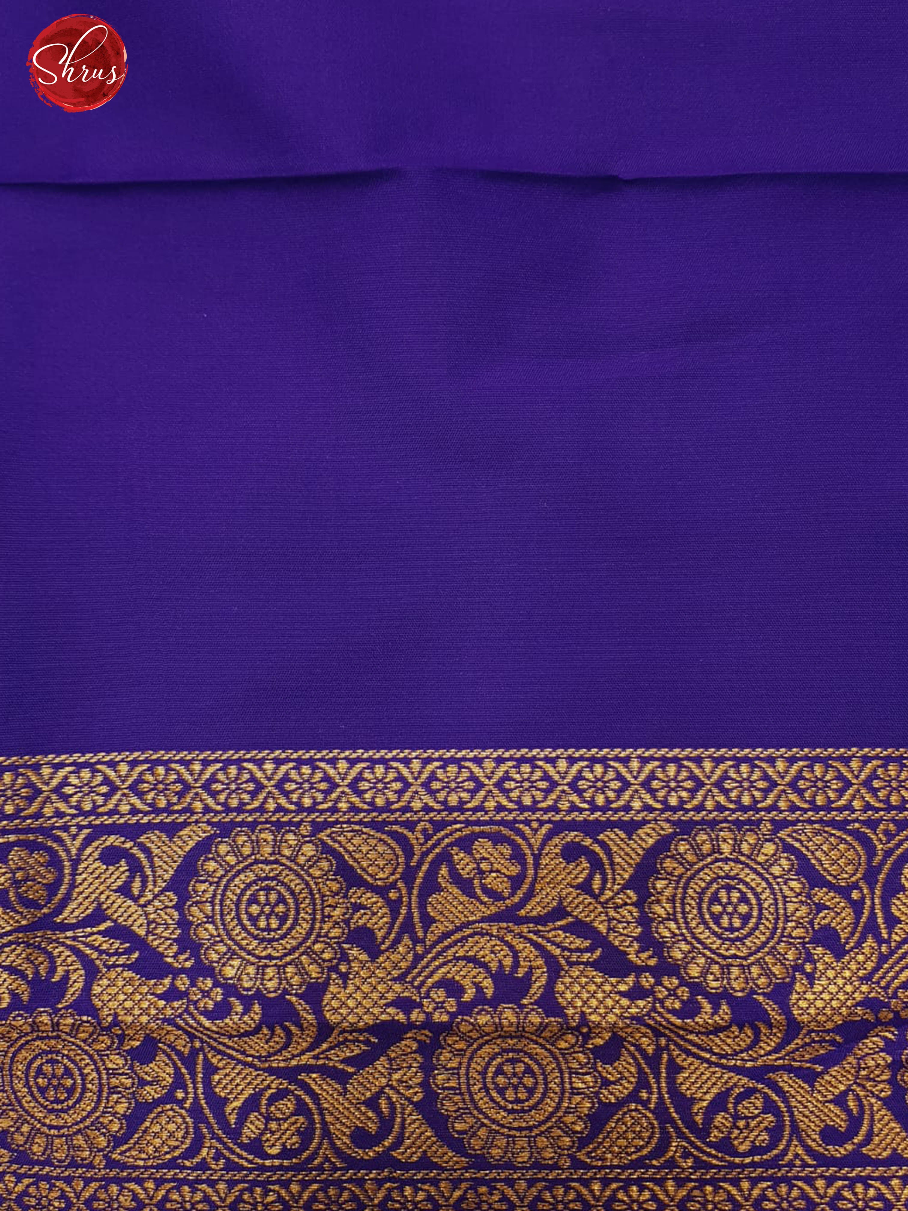 Blue (Single Tone)- Semi Kanchipuram with Zari woven brocade on the body &  Zari Border - Shop on ShrusEternity.com