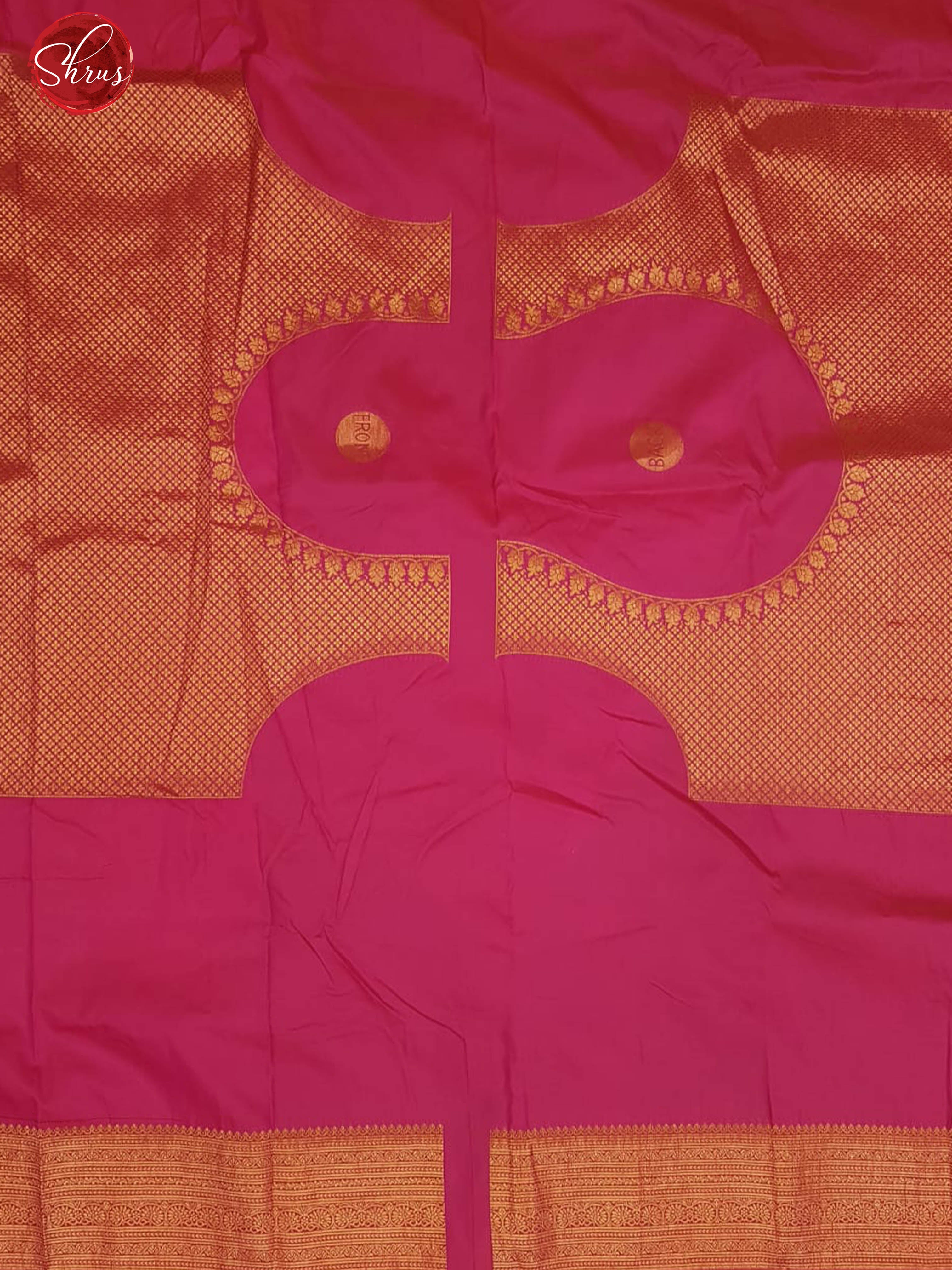 Brown & Pink - Semi Kanchipuram with Zari woven manga buttas  on the body & Contrast Zari Border - Shop on ShrusEternity.com