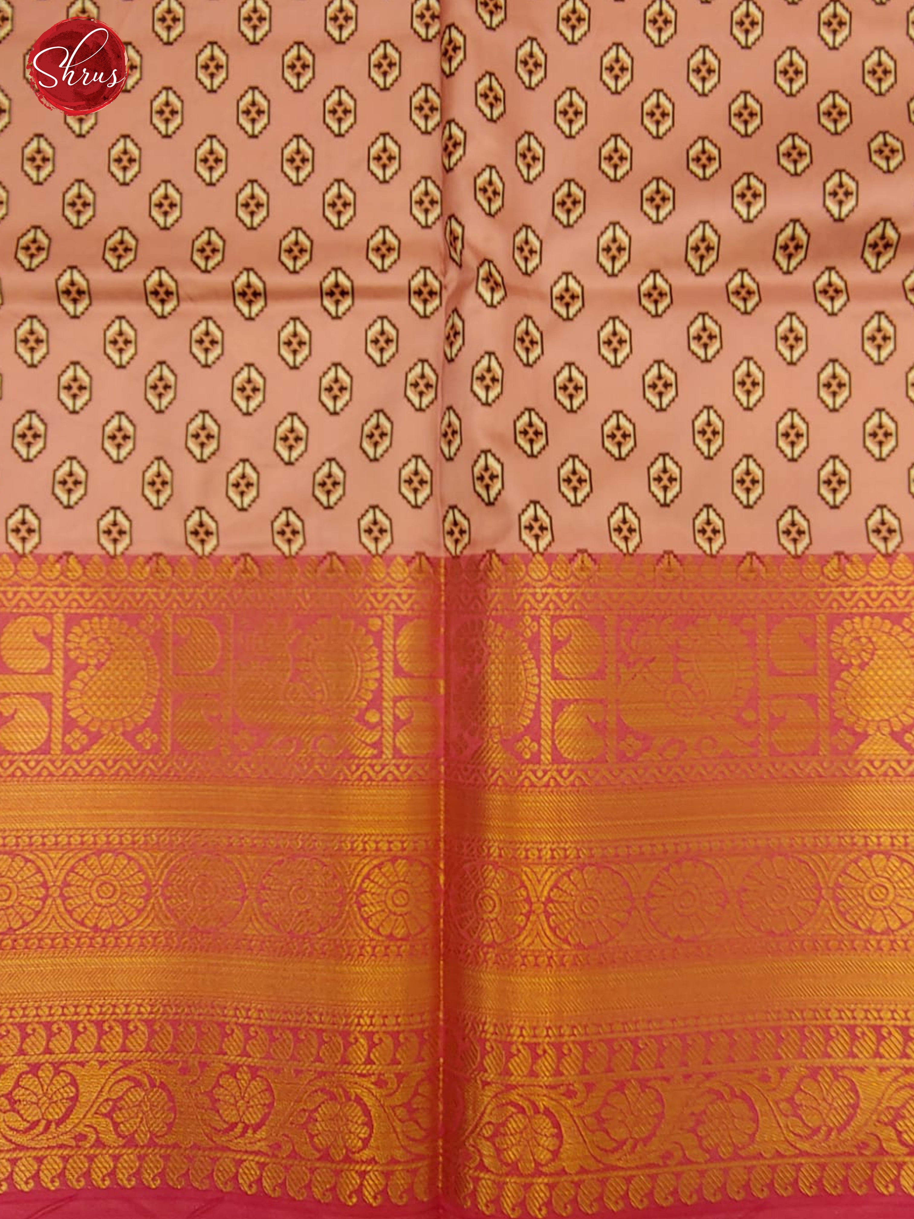 Green & Pink-  Semi Crepe with    birds print on the body & Zari Border - Shop on ShrusEternity.com
