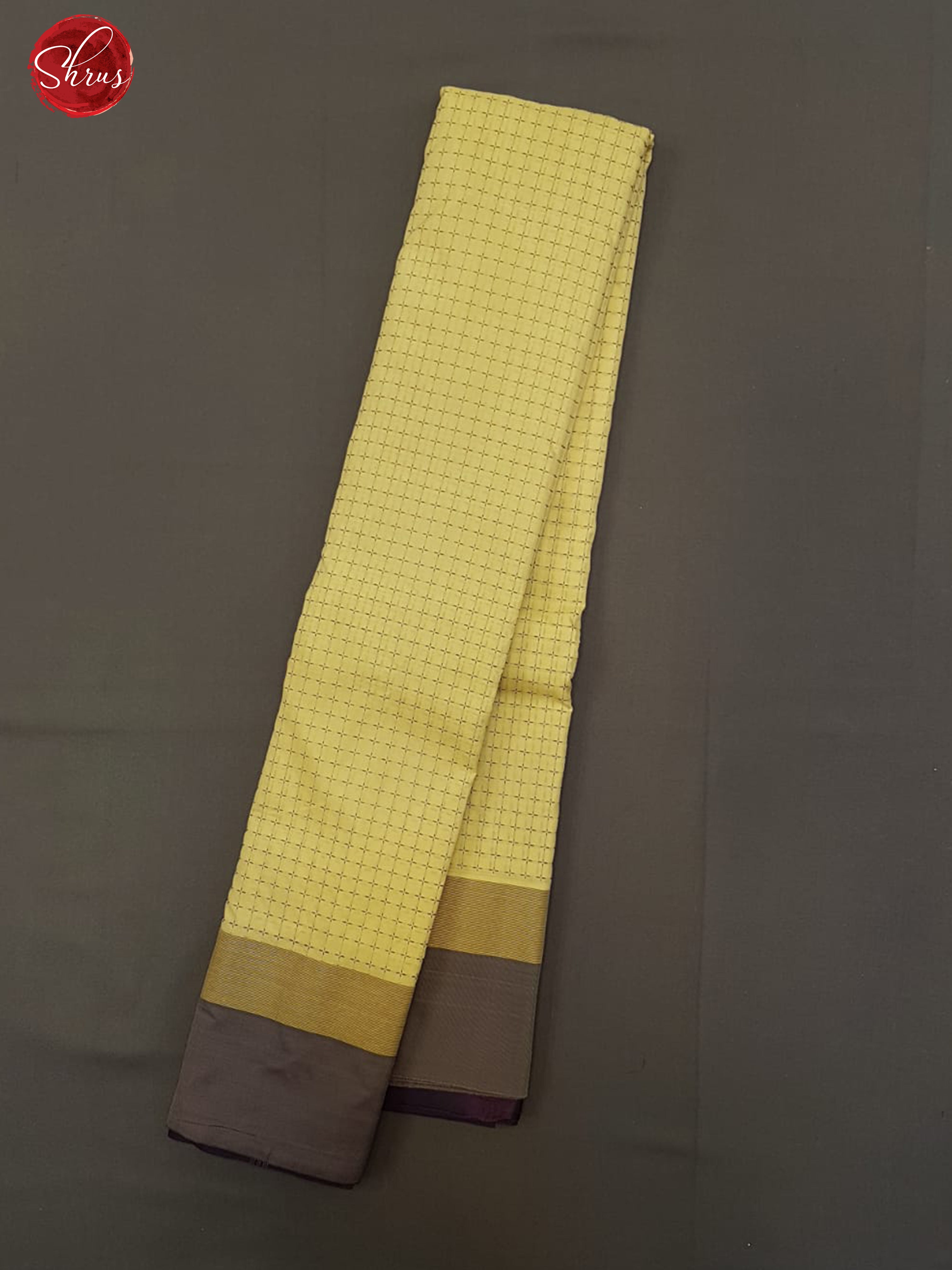 Beige & Grey-Semi Gadwal Cotton with buttas on the  body & Contrast  Border - Shop on ShrusEternity.com