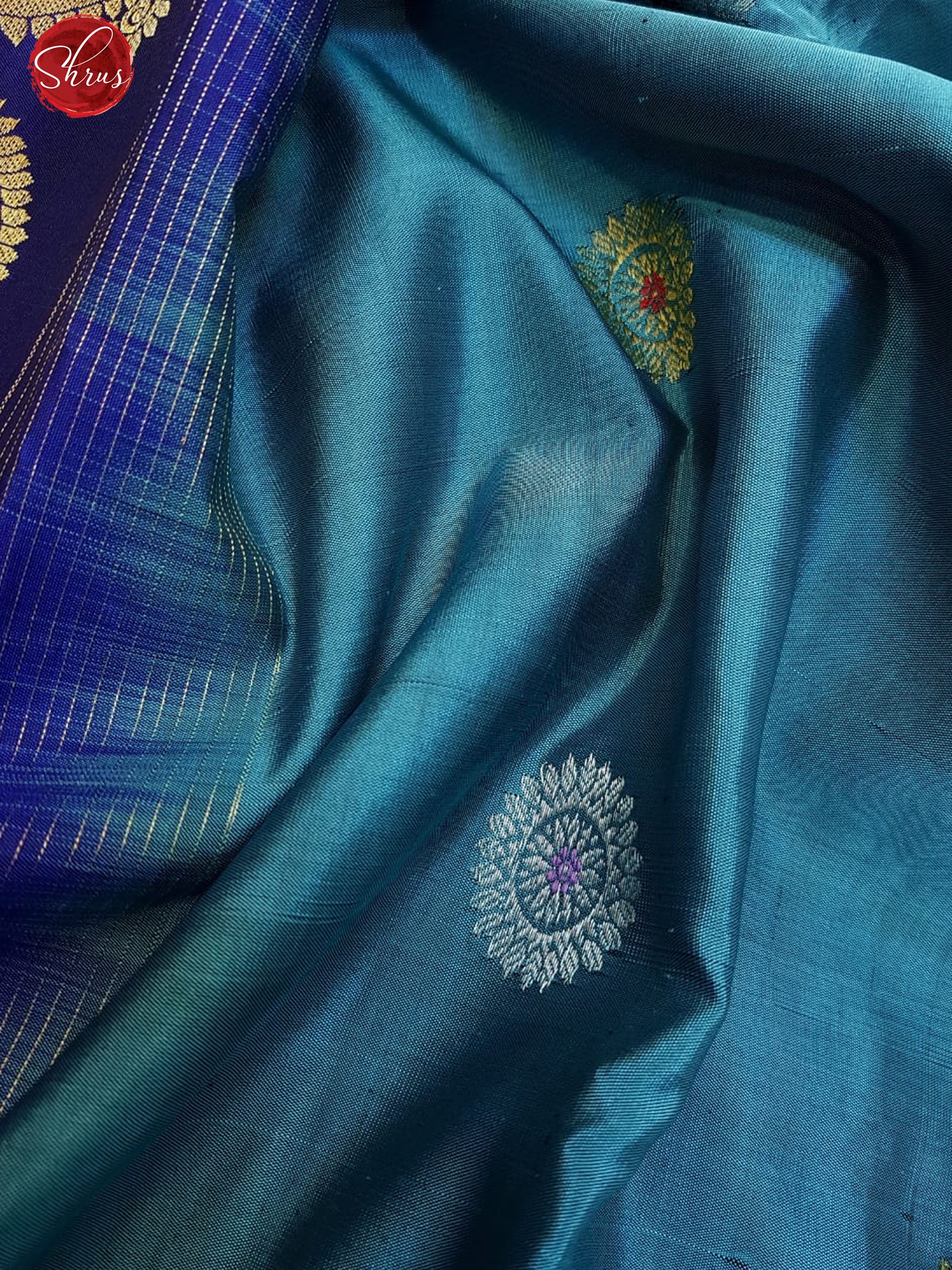Blue and Dark blue - Gadwal Silk - Shop on ShrusEternity.com