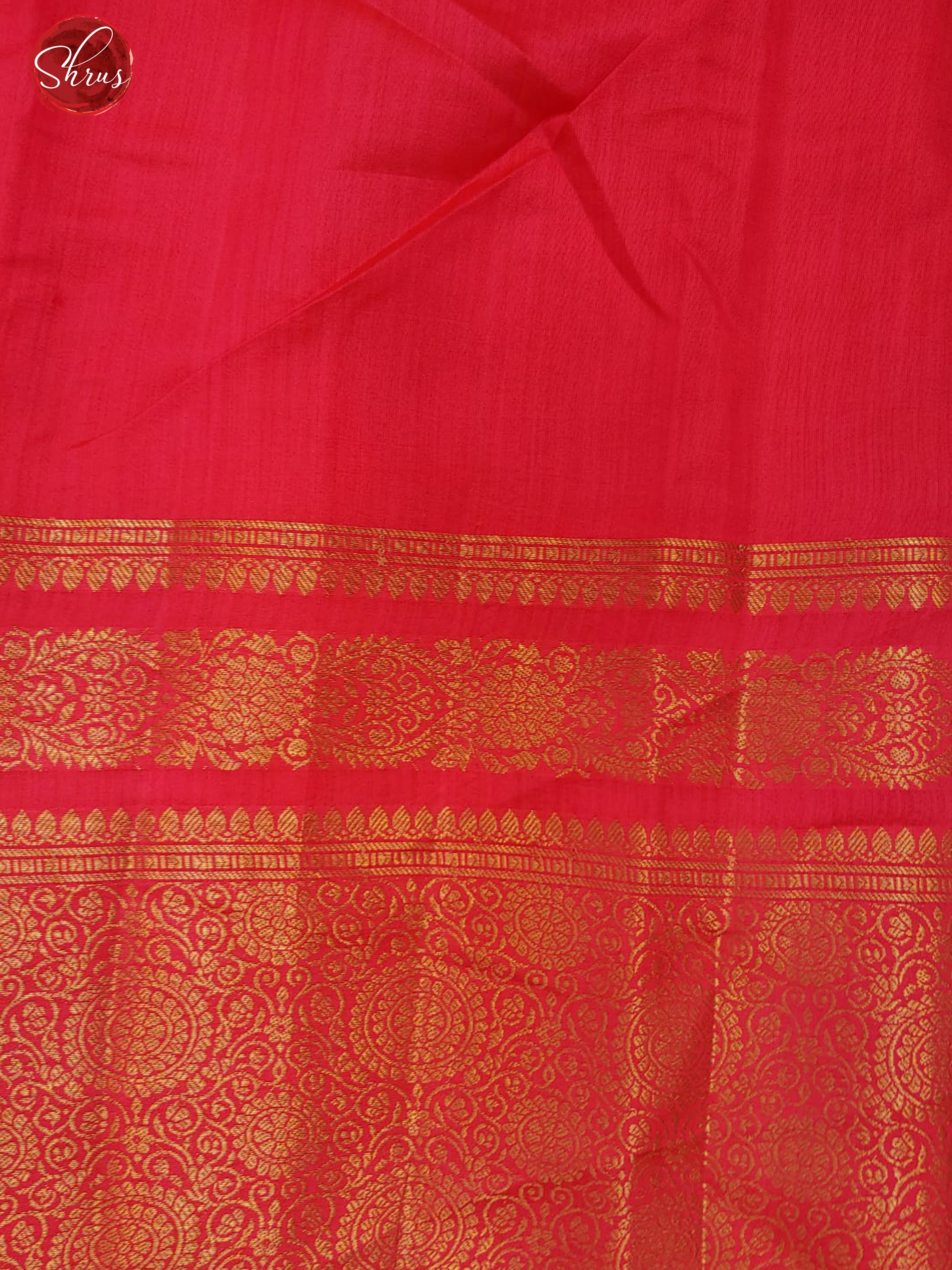 Green & Pink - Chiniya Silk with zari woven floral motifs on the Body & Contrast Zari Border - Shop on ShrusEternity.com