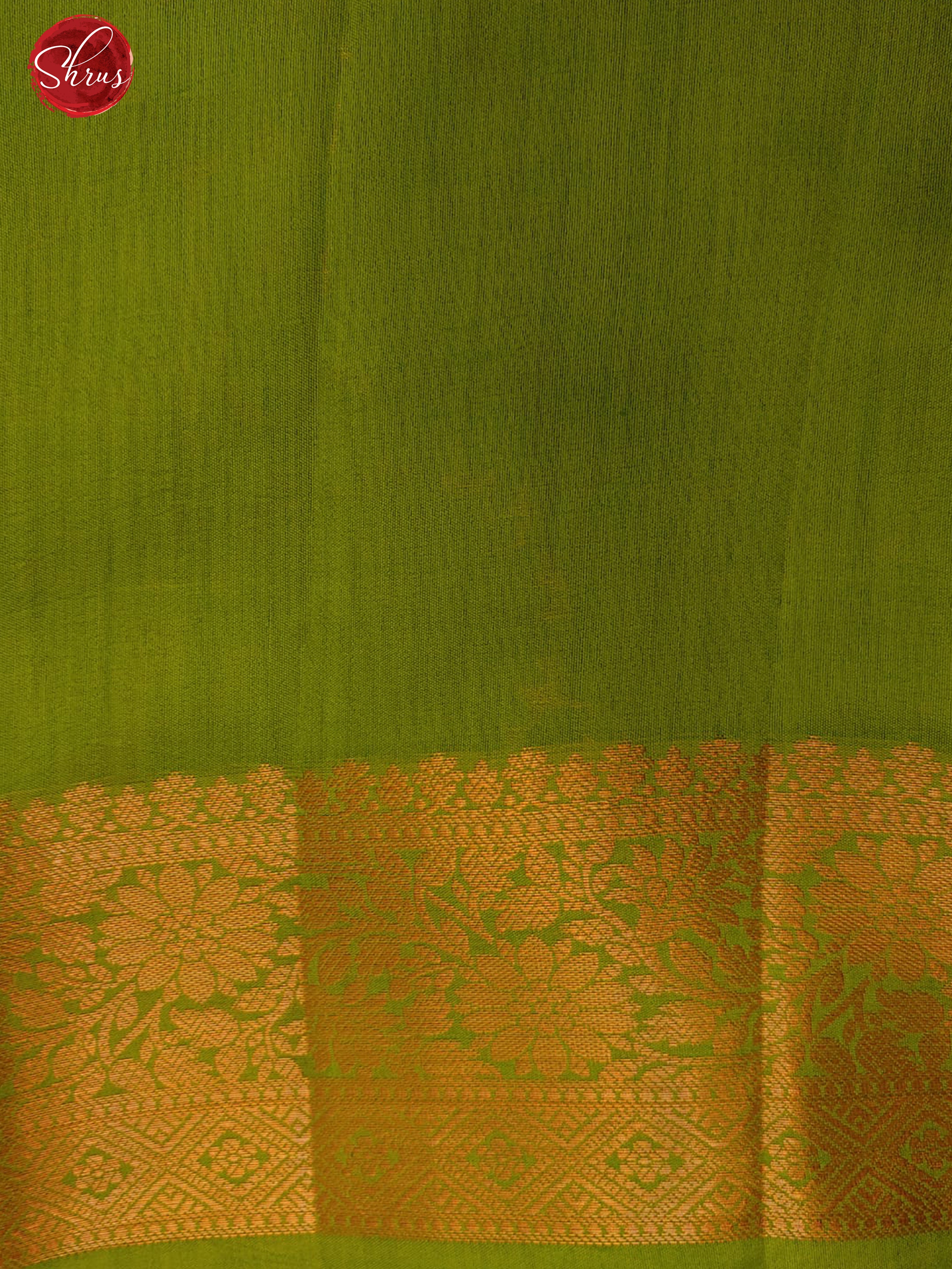 Blue & Green - Chiniya Silk with zai woven floral motifs on the body & Contrast Zari Border - Shop on ShrusEternity.com