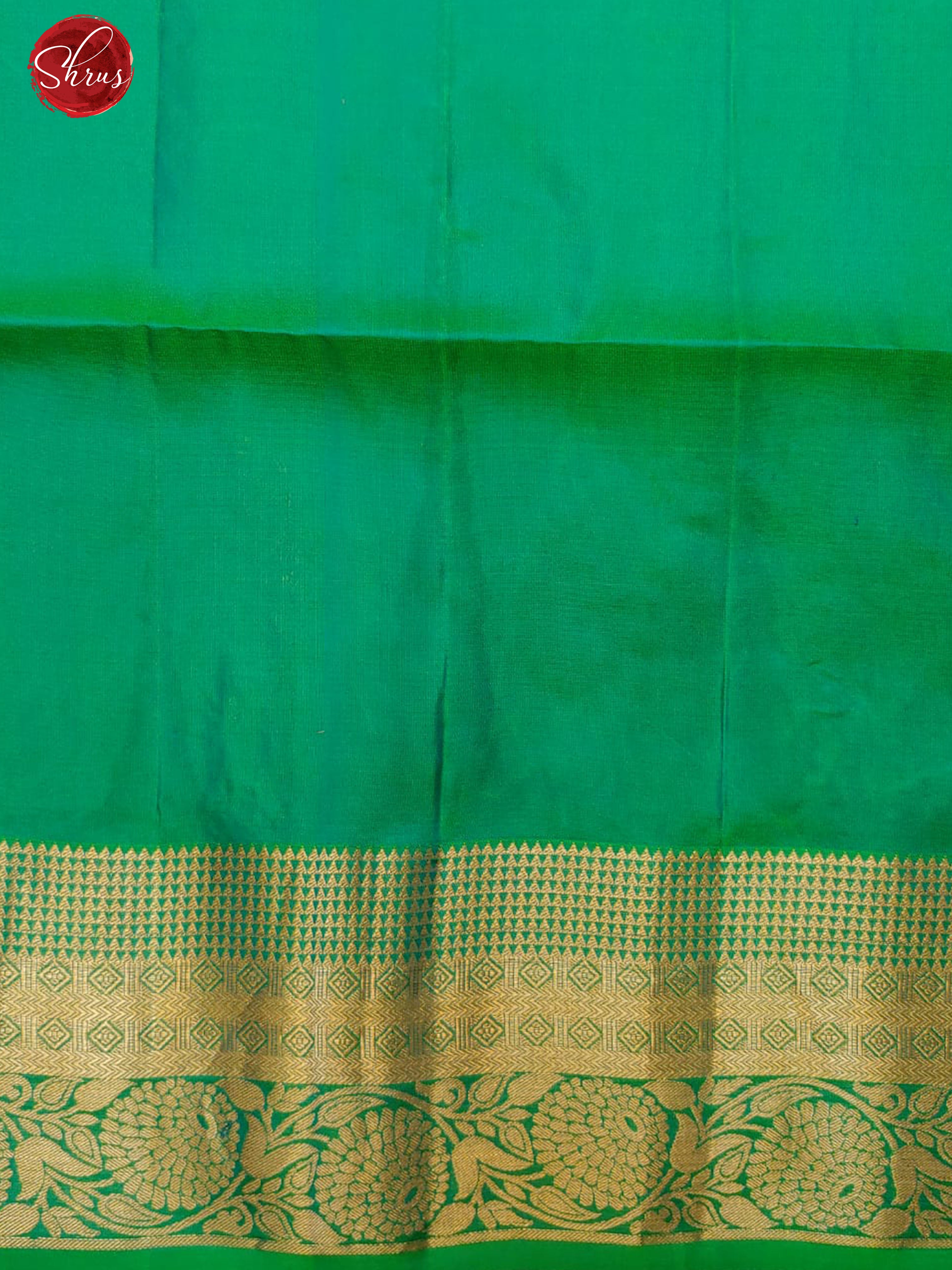 Red & Green - Soft Silk with zari woven floral nestling brocade on the body & Contrast Zari Border - Shop on ShrusEternity.com