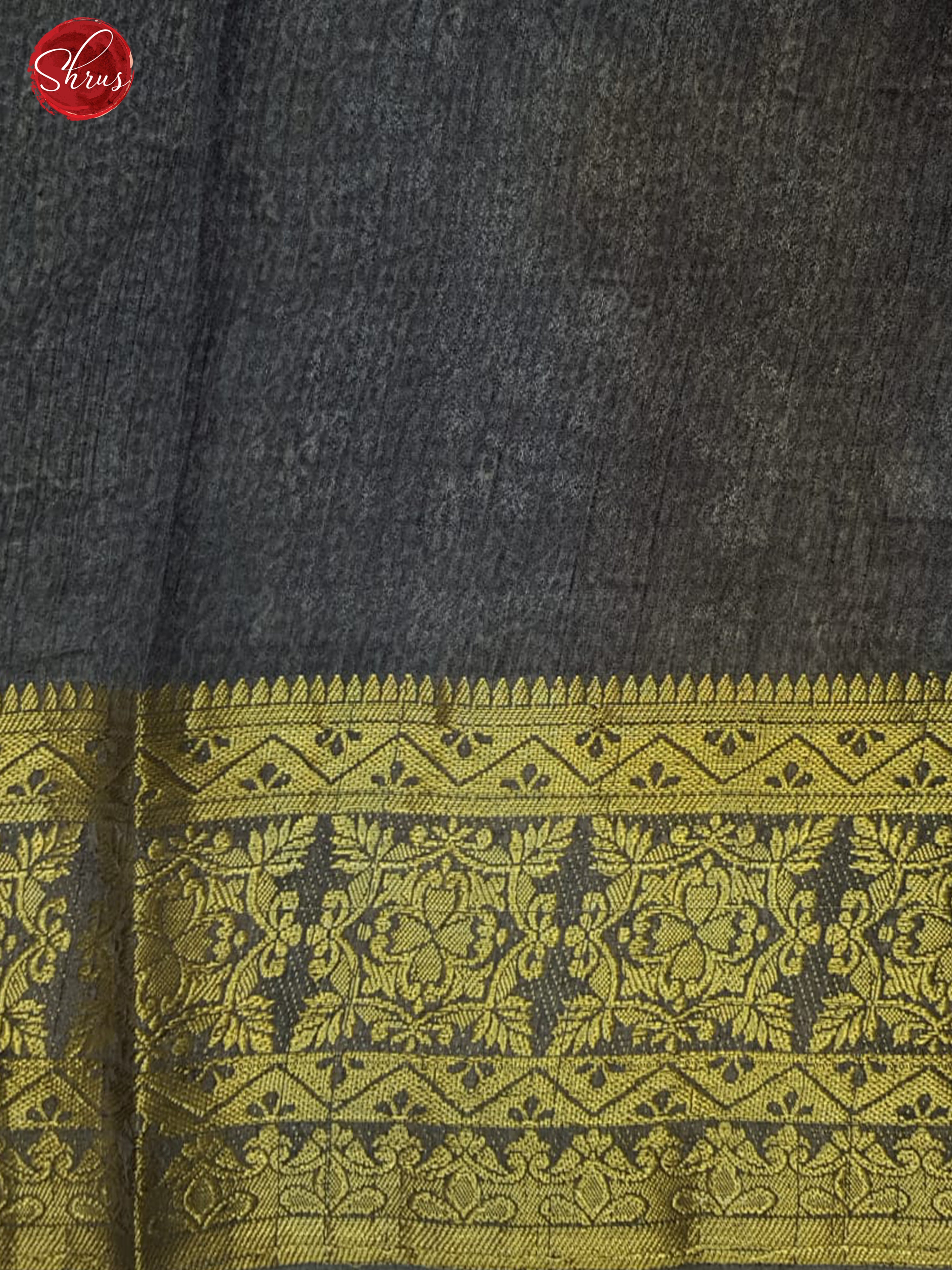 Cream and Grey -Semi Patola with patola floral print on the body  &  contrast  zari border - Shop on ShrusEternity.com