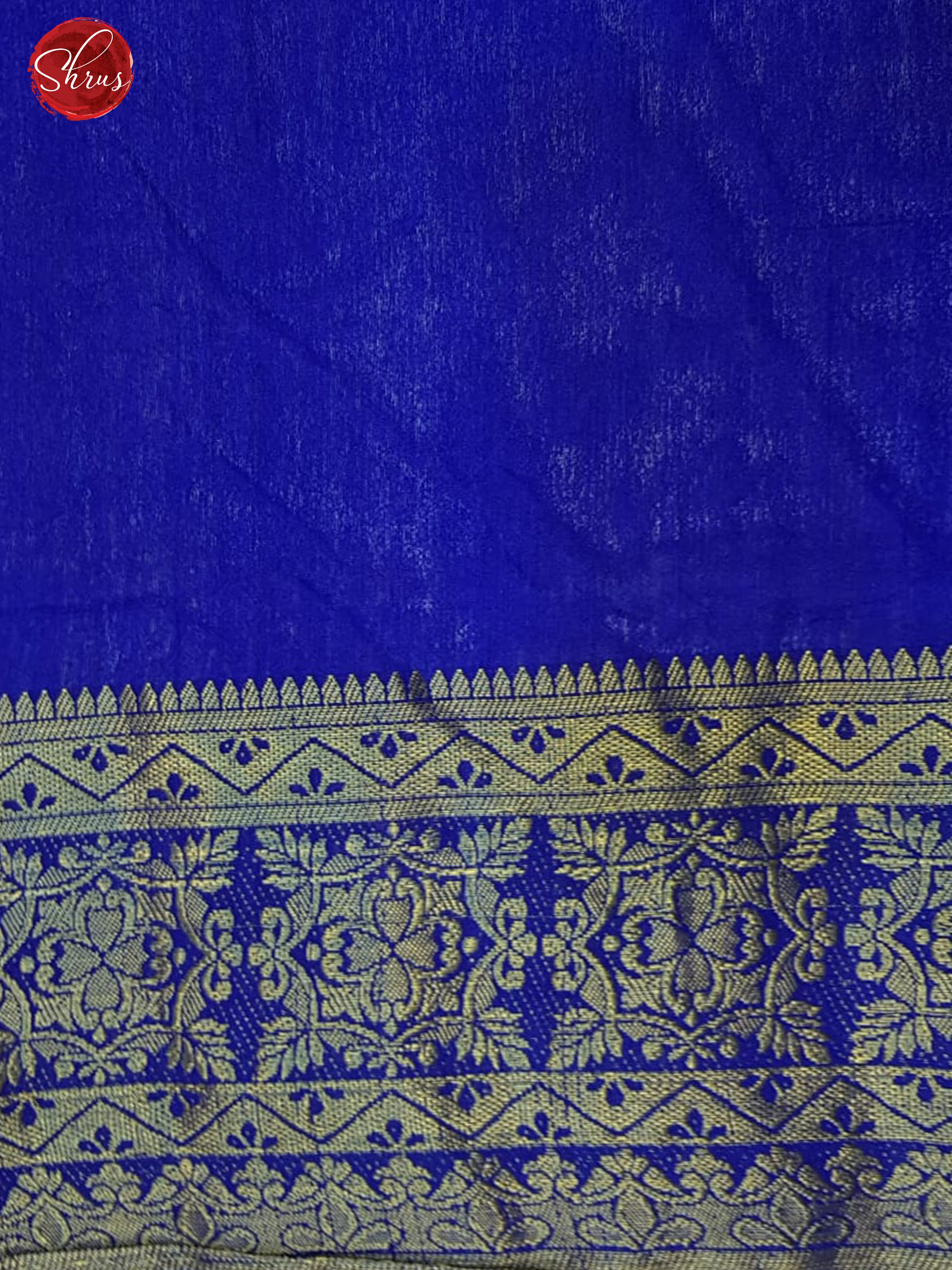 Black and Blue -Semi Patola with patola floral print on the body  &  contrast  zari border - Shop on ShrusEternity.com