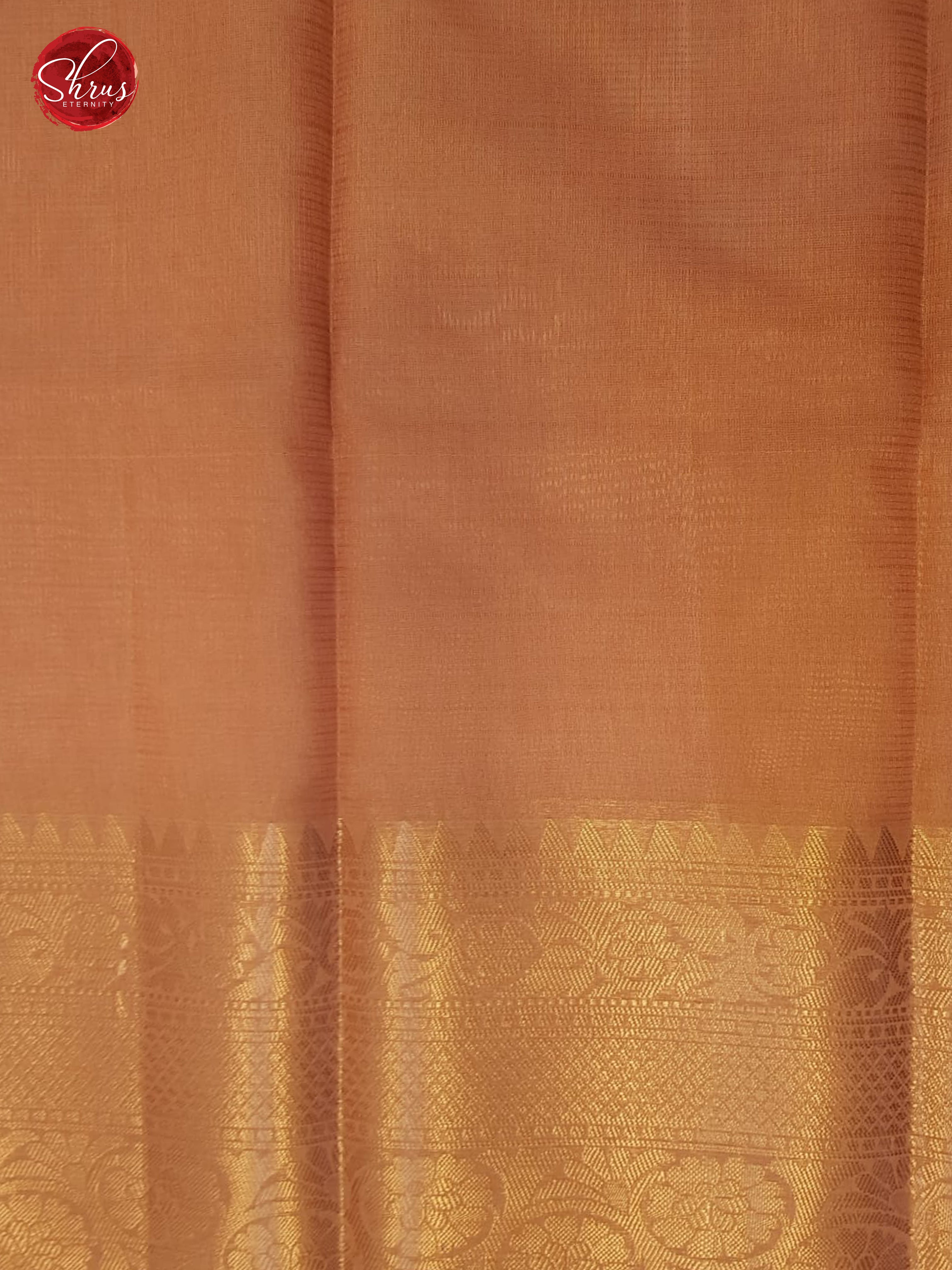 Peach single tone  - Tissue Banarasi Saree - Shop on ShrusEternity.com